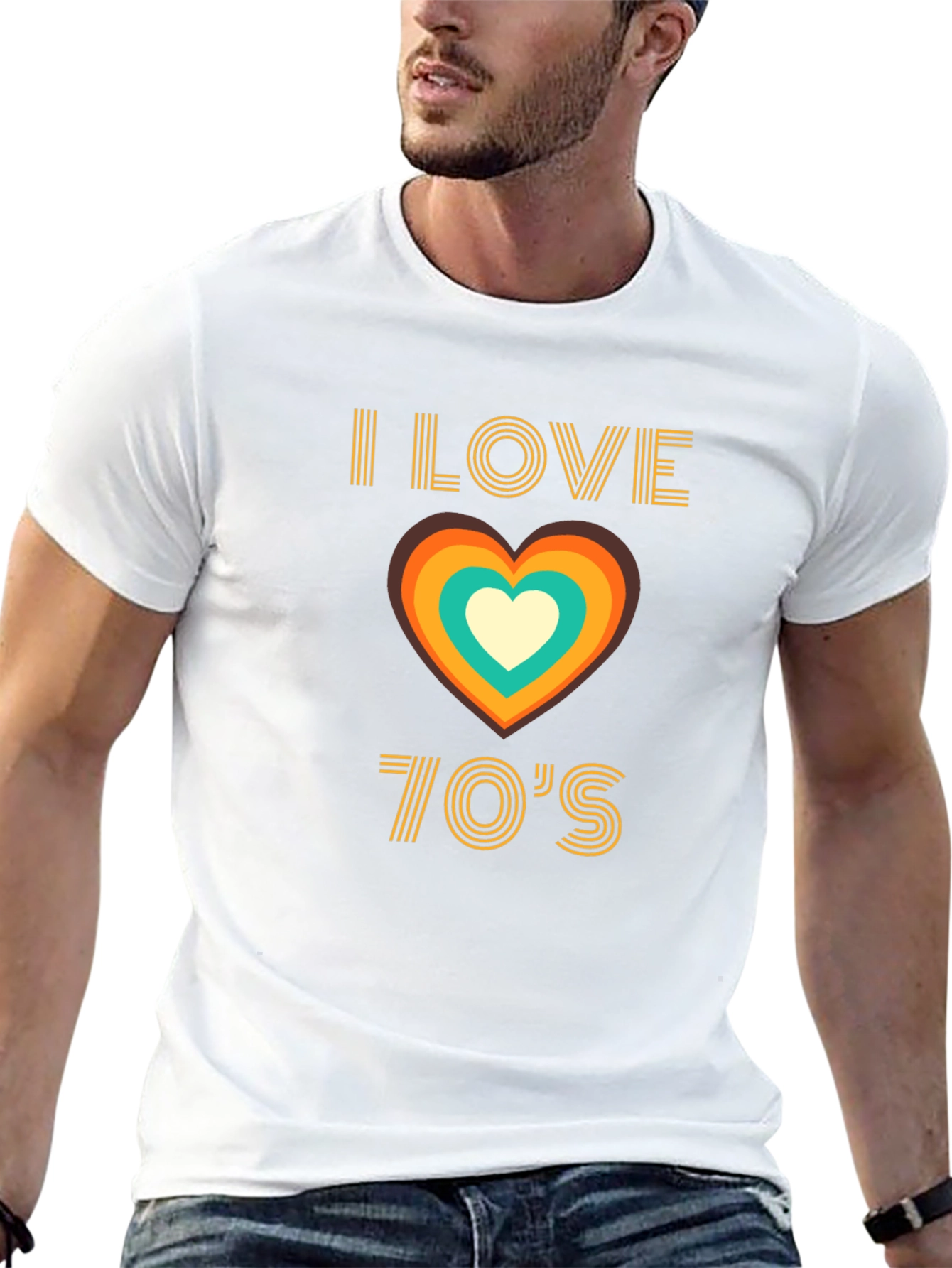 I Love the 70s Retro Heart T-Shirt