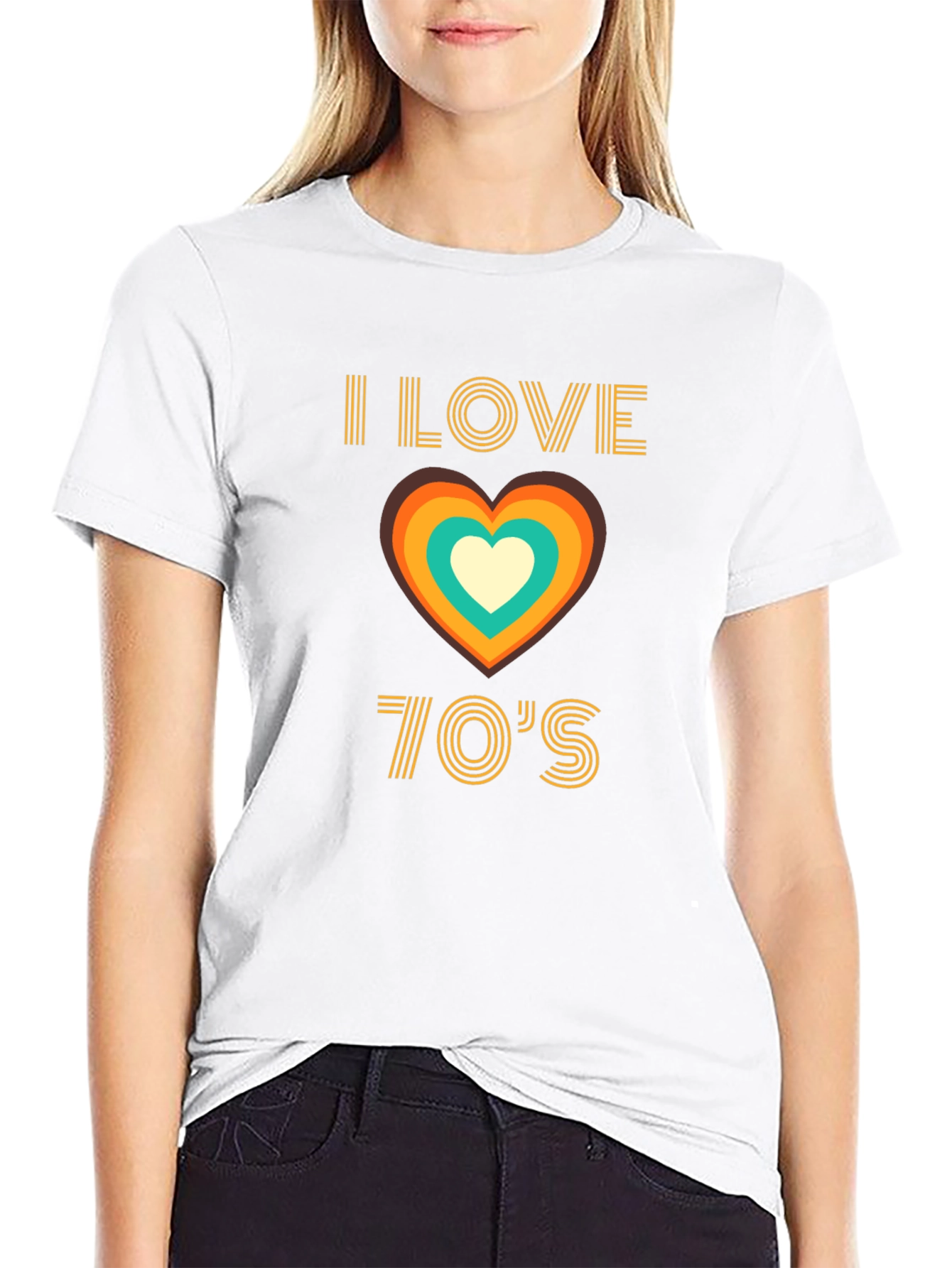 I Love the 70s Retro Heart T-Shirt