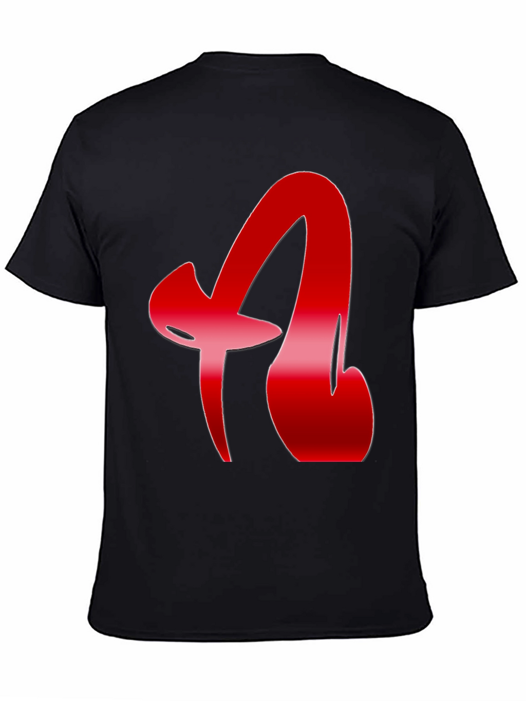 Red Letter Graphic Black T-Shirt