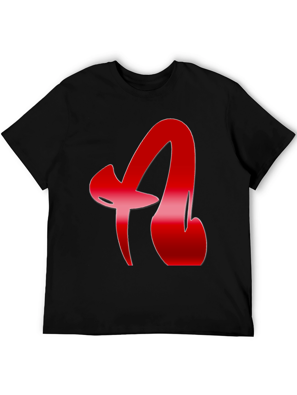 Red Letter Graphic Black T-Shirt