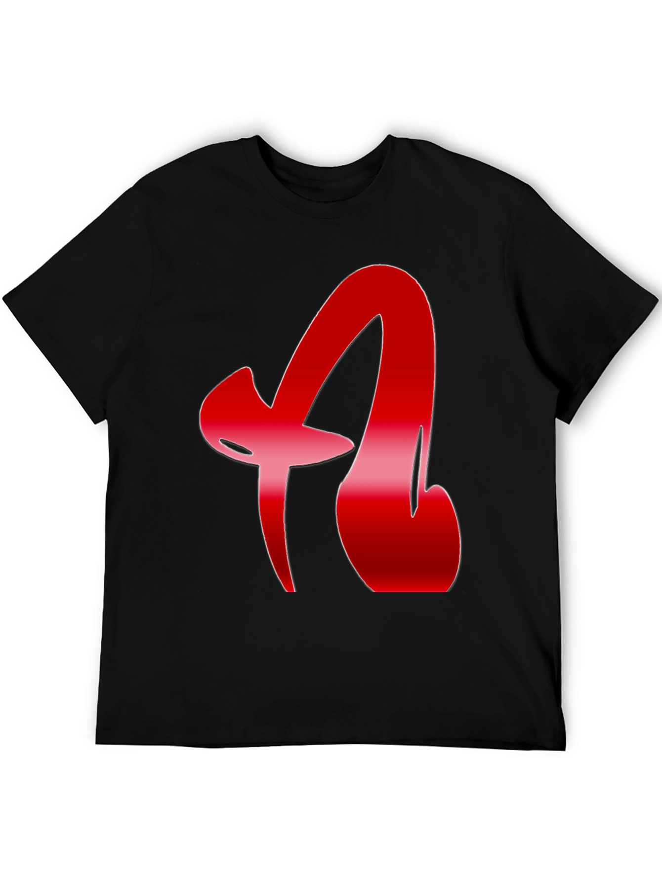 Red Letter Graphic Black T-Shirt