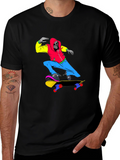 Skateboard Skeleton T-Shirt - Cool Graphic Tee