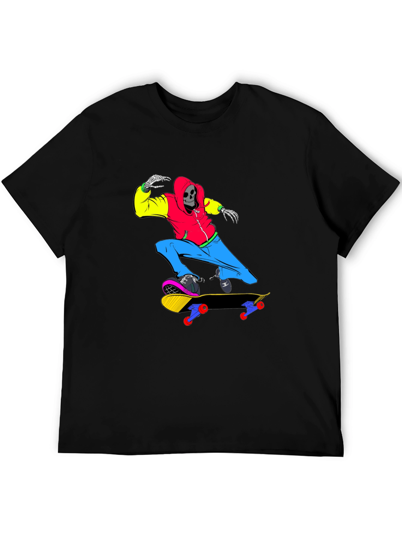 Skateboard Skeleton T-Shirt - Cool Graphic Tee