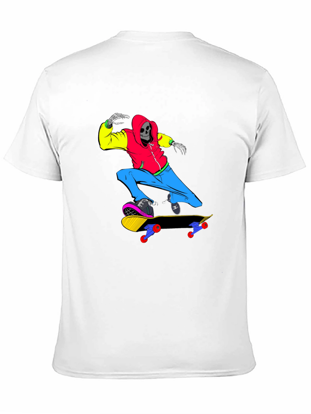 Skateboard Skeleton T-Shirt - Cool Graphic Tee