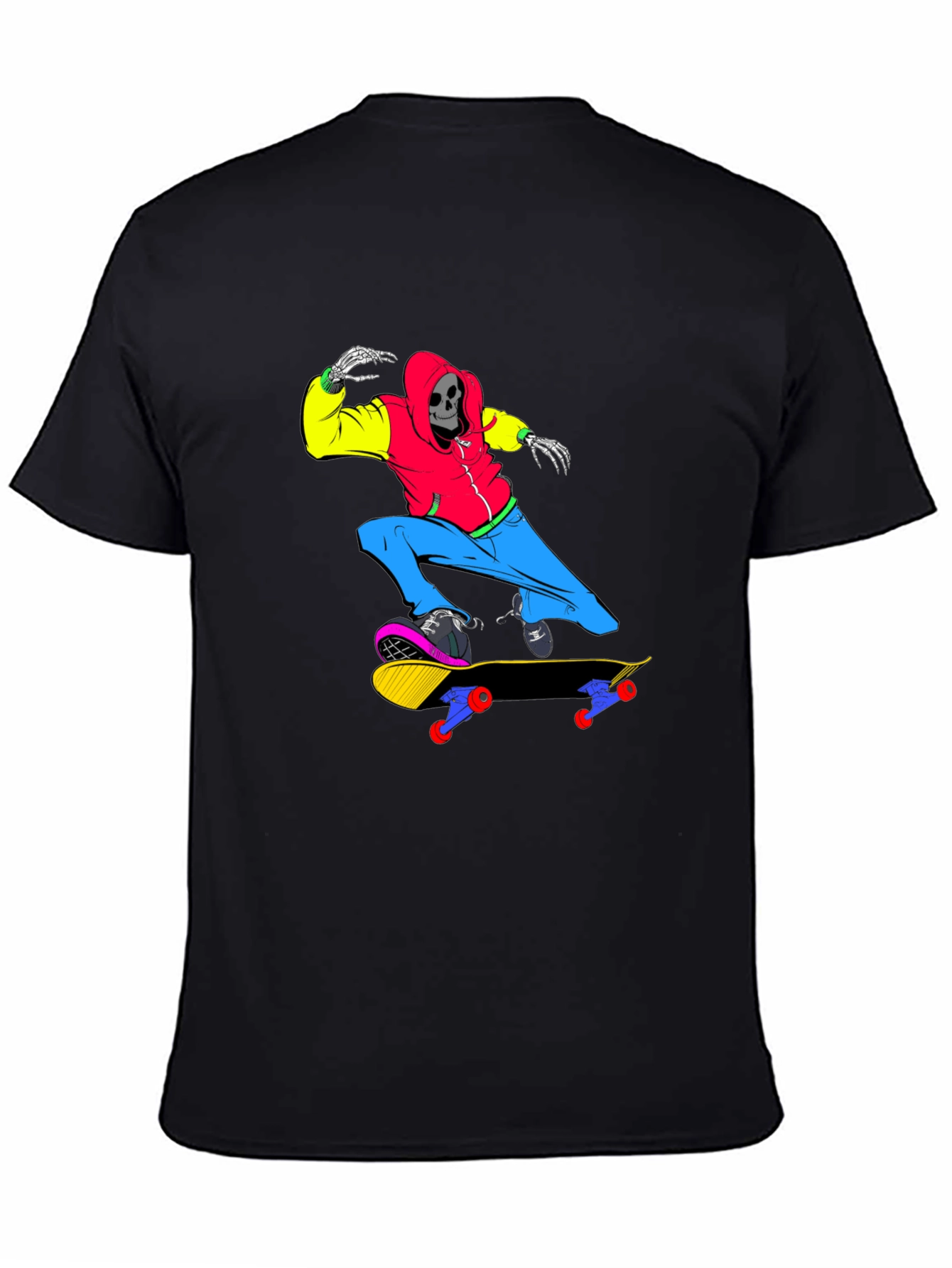 Skateboard Skeleton T-Shirt - Cool Graphic Tee