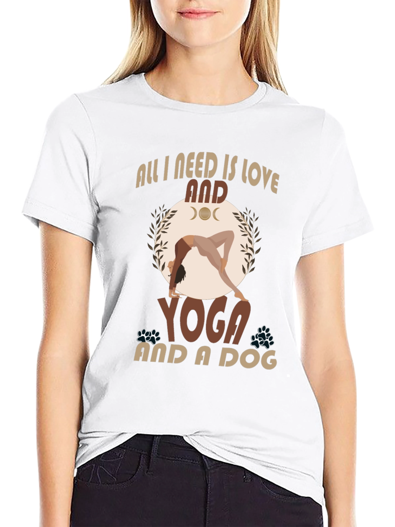 Yoga and Dog T-Shirt - All I Need is Love