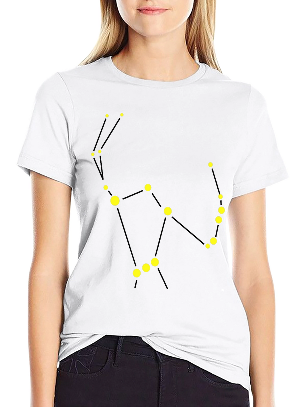 Constellation Graphic Tee - Black Cotton Comfort
