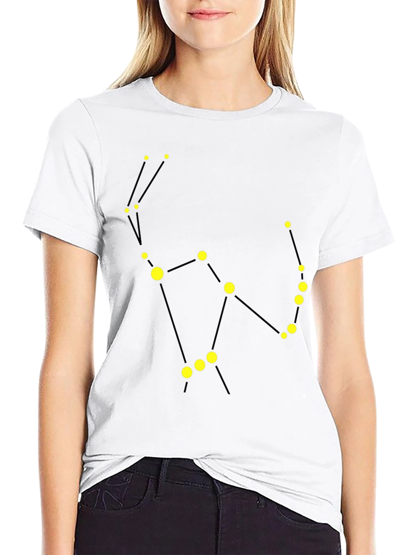Constellation Graphic Tee - Black Cotton Comfort