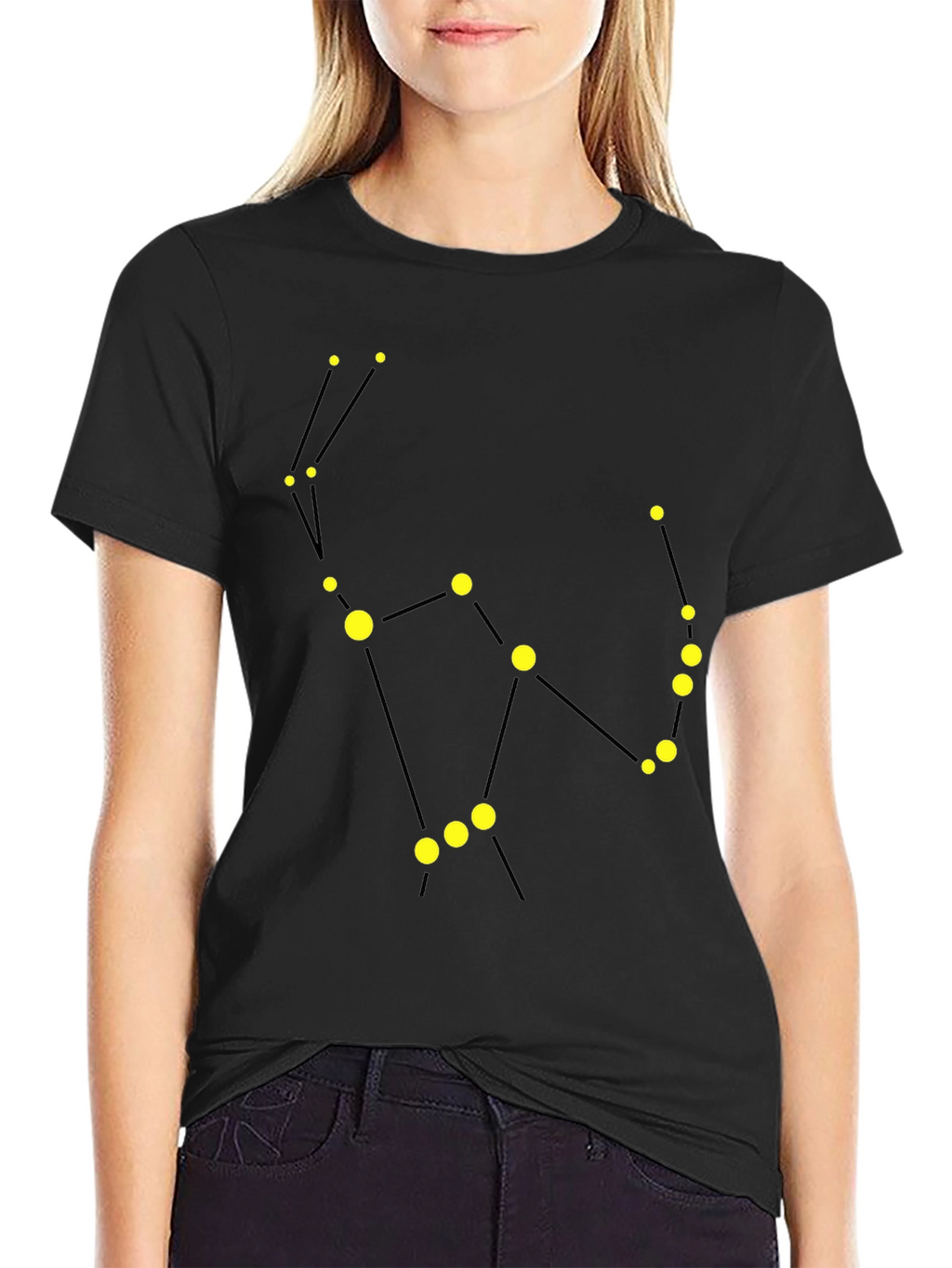 Constellation Graphic Tee - Black Cotton Comfort