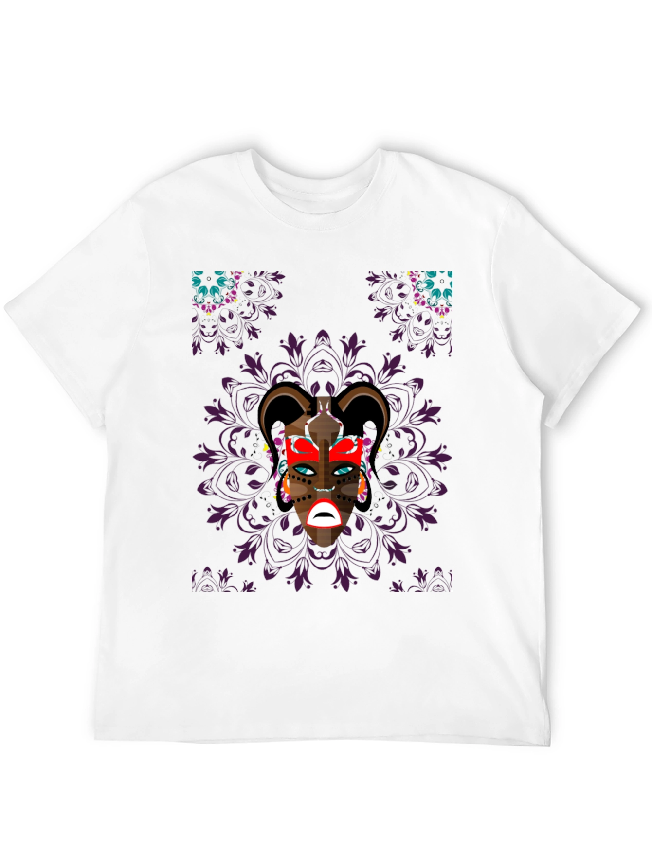 Graphic Print Black Tee