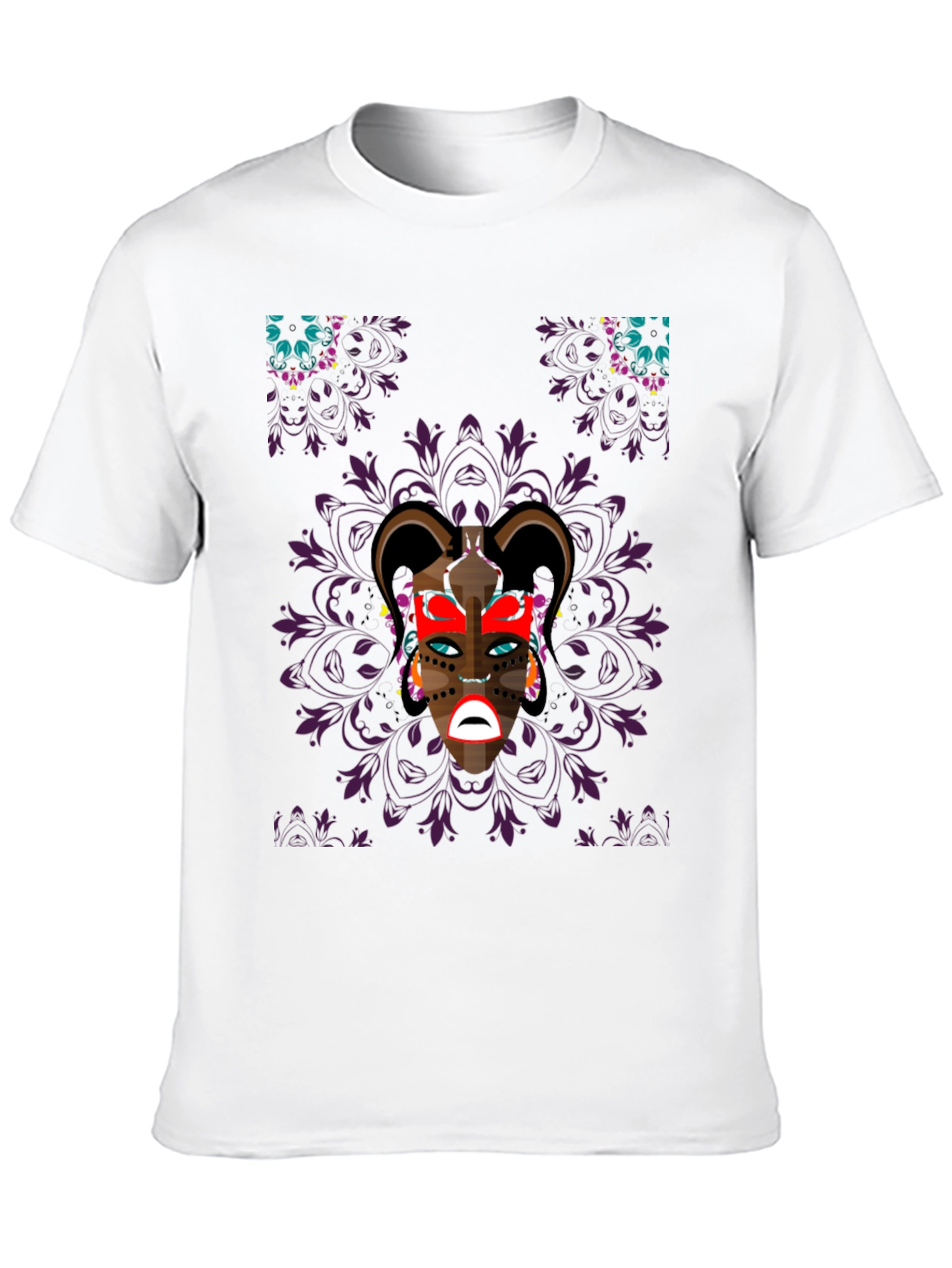 Graphic Print Black Tee