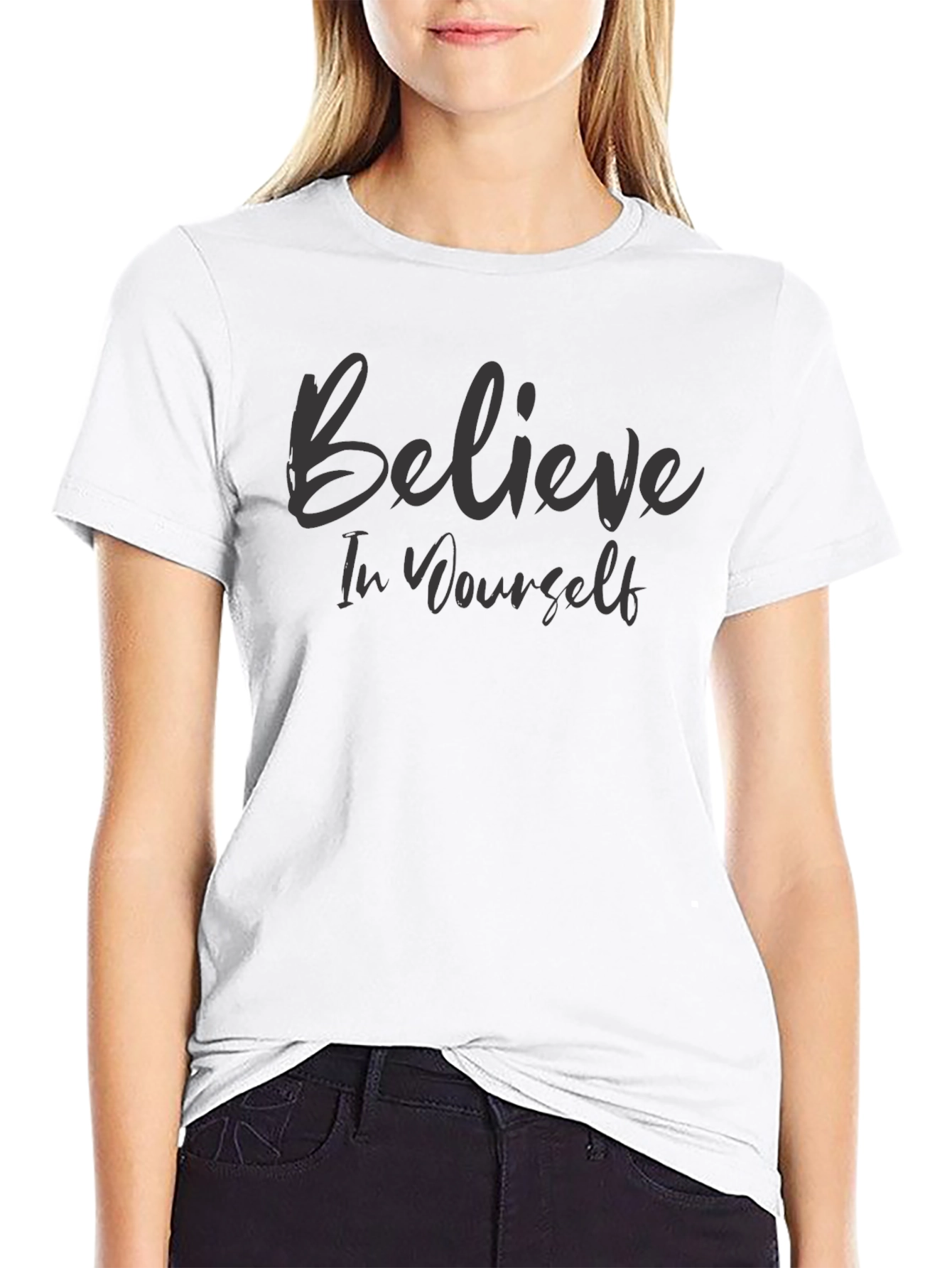 Believe in Yourself Graphic Tee - Black T-Shirt
