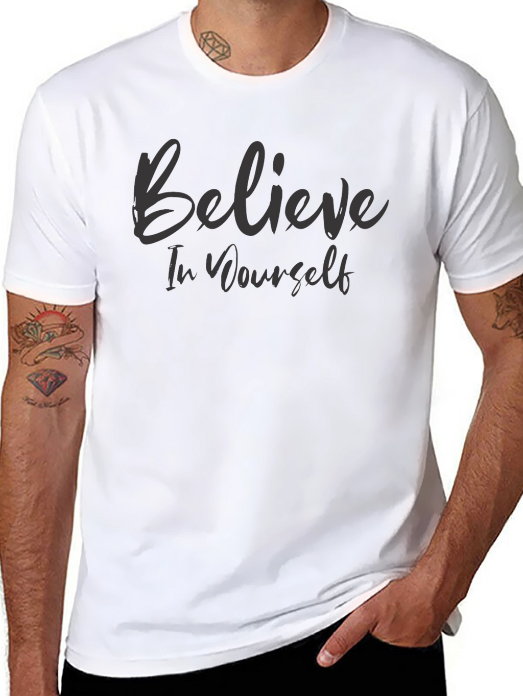 Believe in Yourself Graphic Tee - Black T-Shirt
