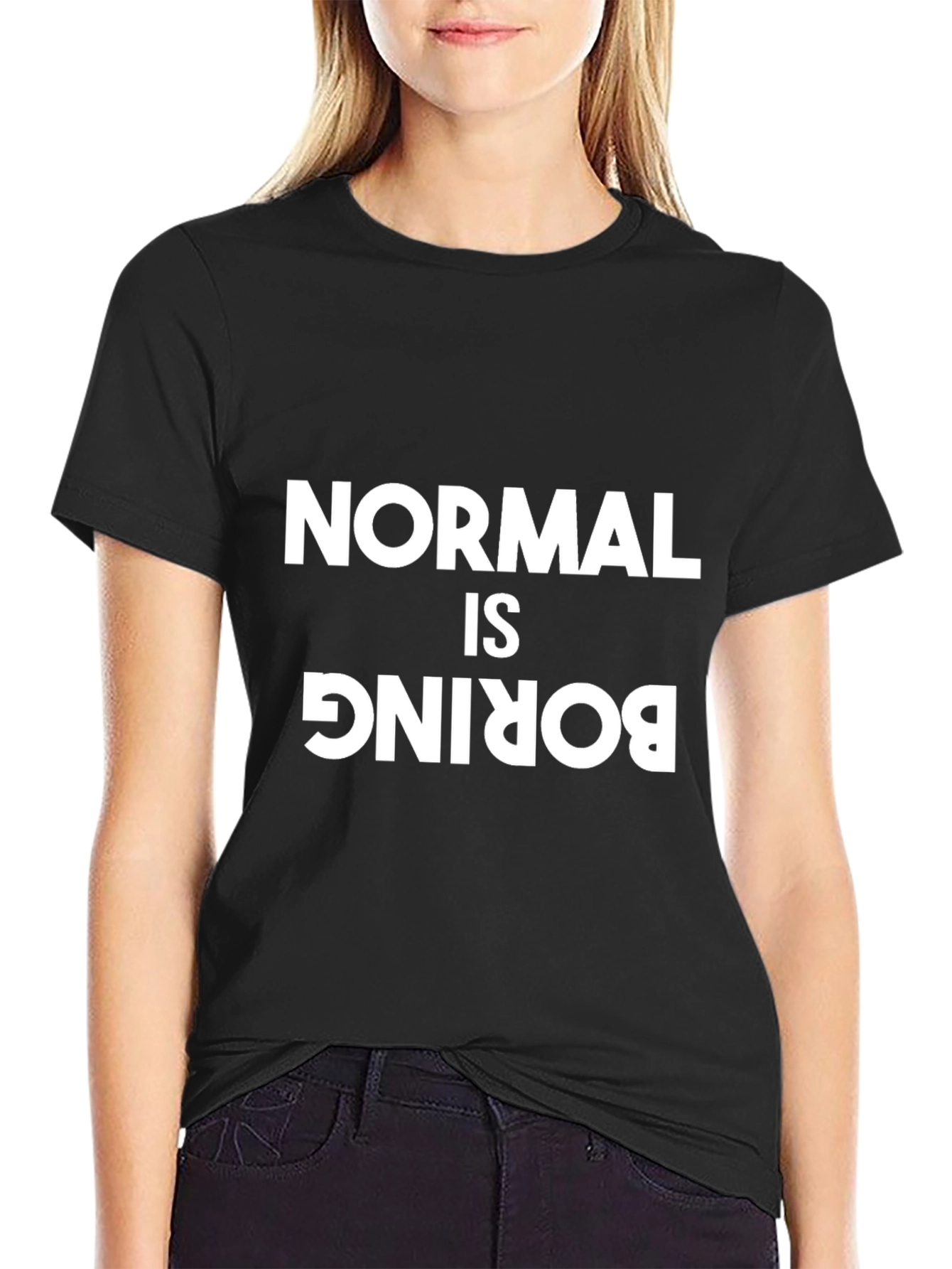 Normal is Boring Graphic T-Shirt
