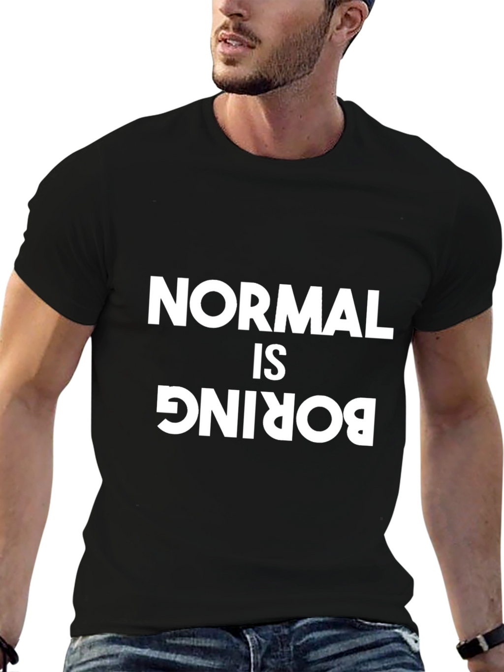 Normal is Boring Graphic T-Shirt