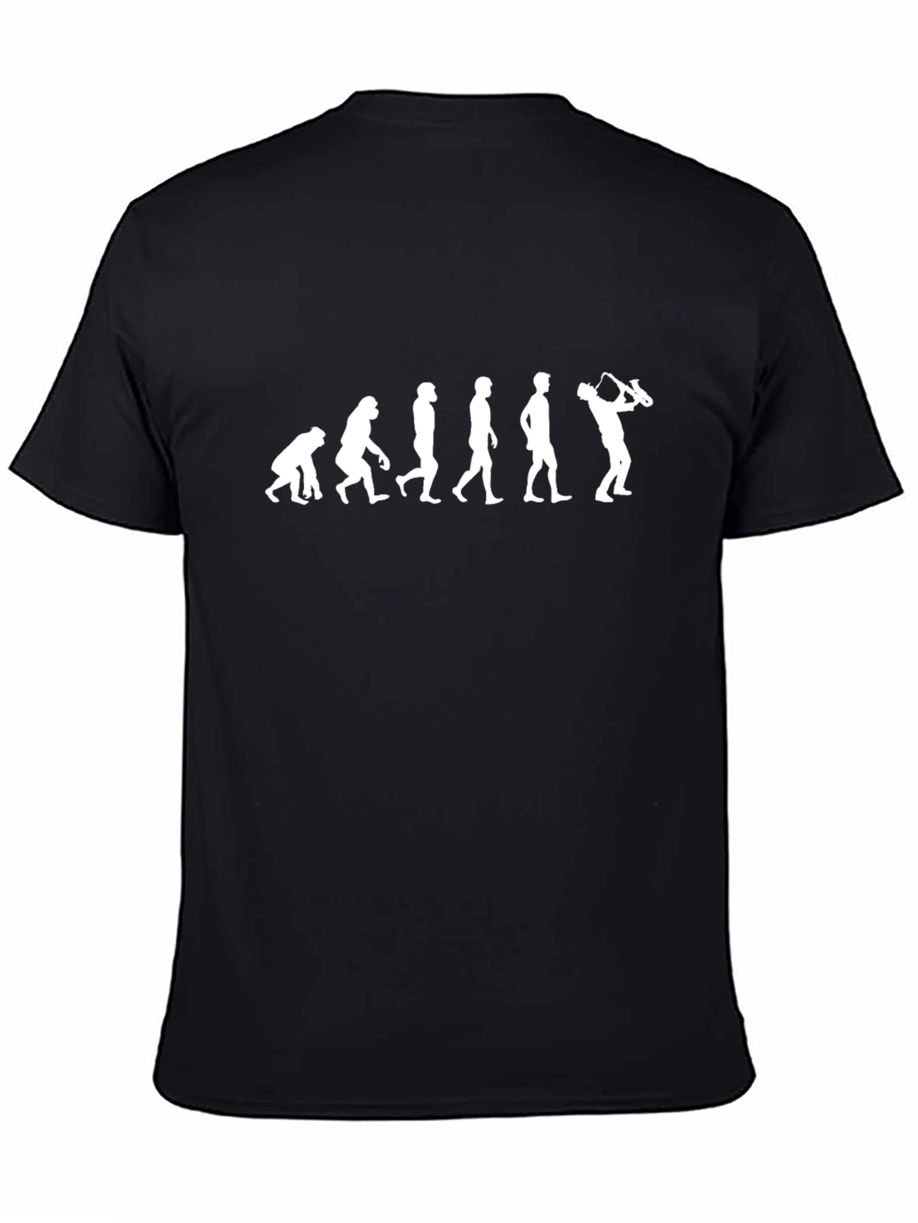 Evolution Saxophone T-Shirt - Black Cotton Tee