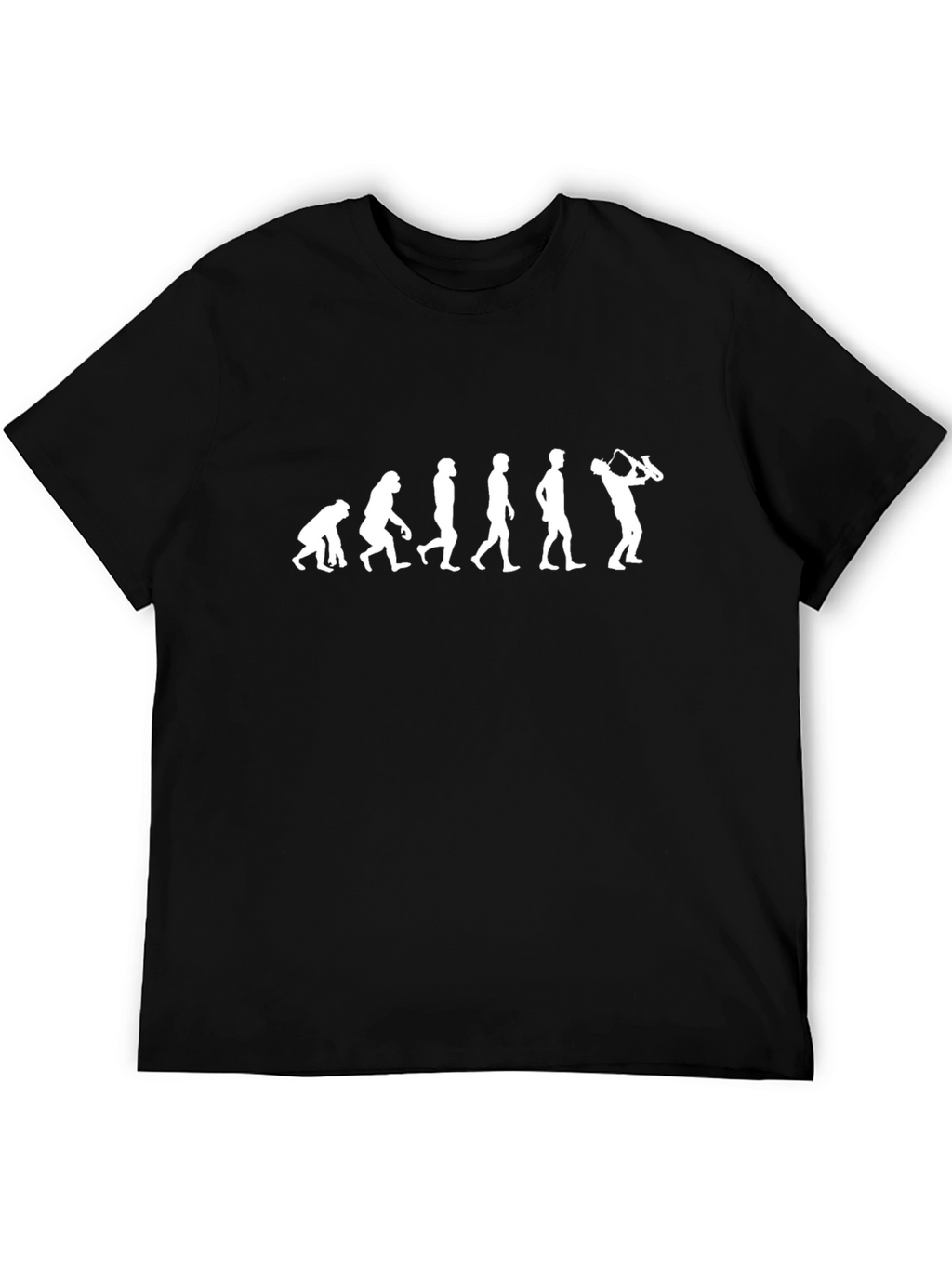 Evolution Saxophone T-Shirt - Black Cotton Tee