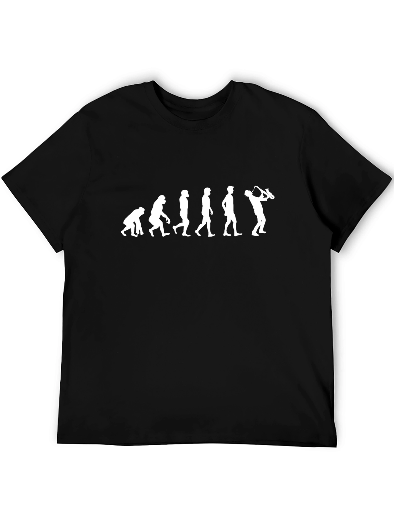 Evolution Saxophone T-Shirt - Black Cotton Tee