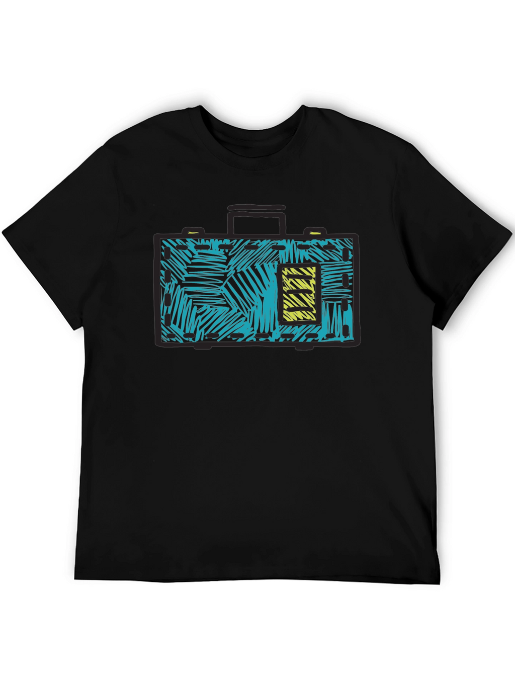 Retro Briefcase Graphic T-Shirt - Unique Design