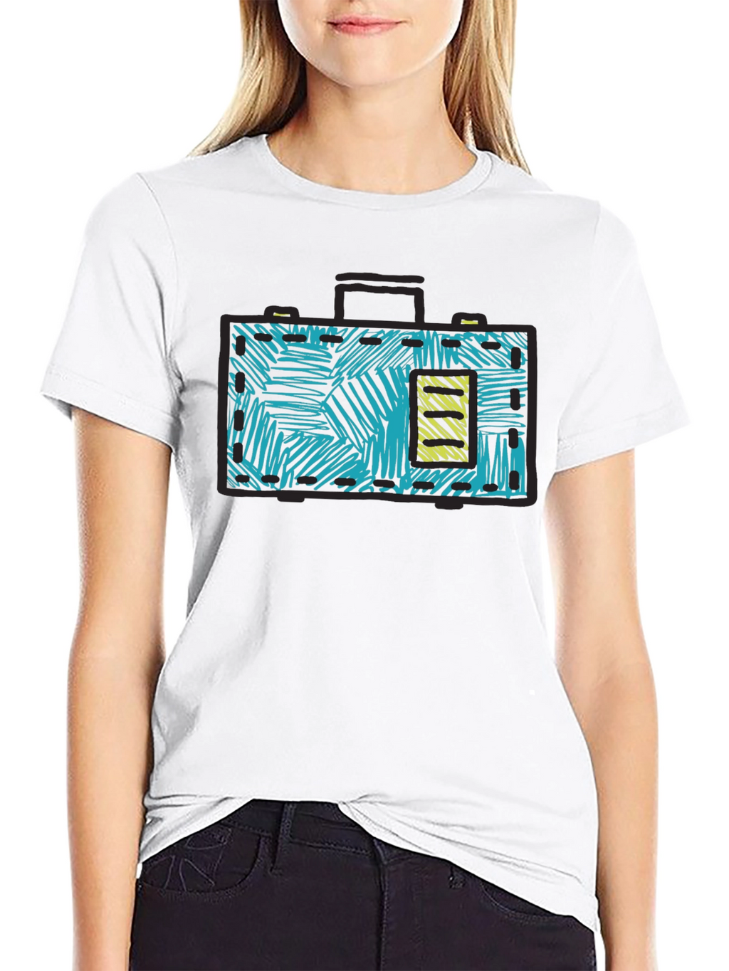 Retro Briefcase Graphic T-Shirt - Unique Design