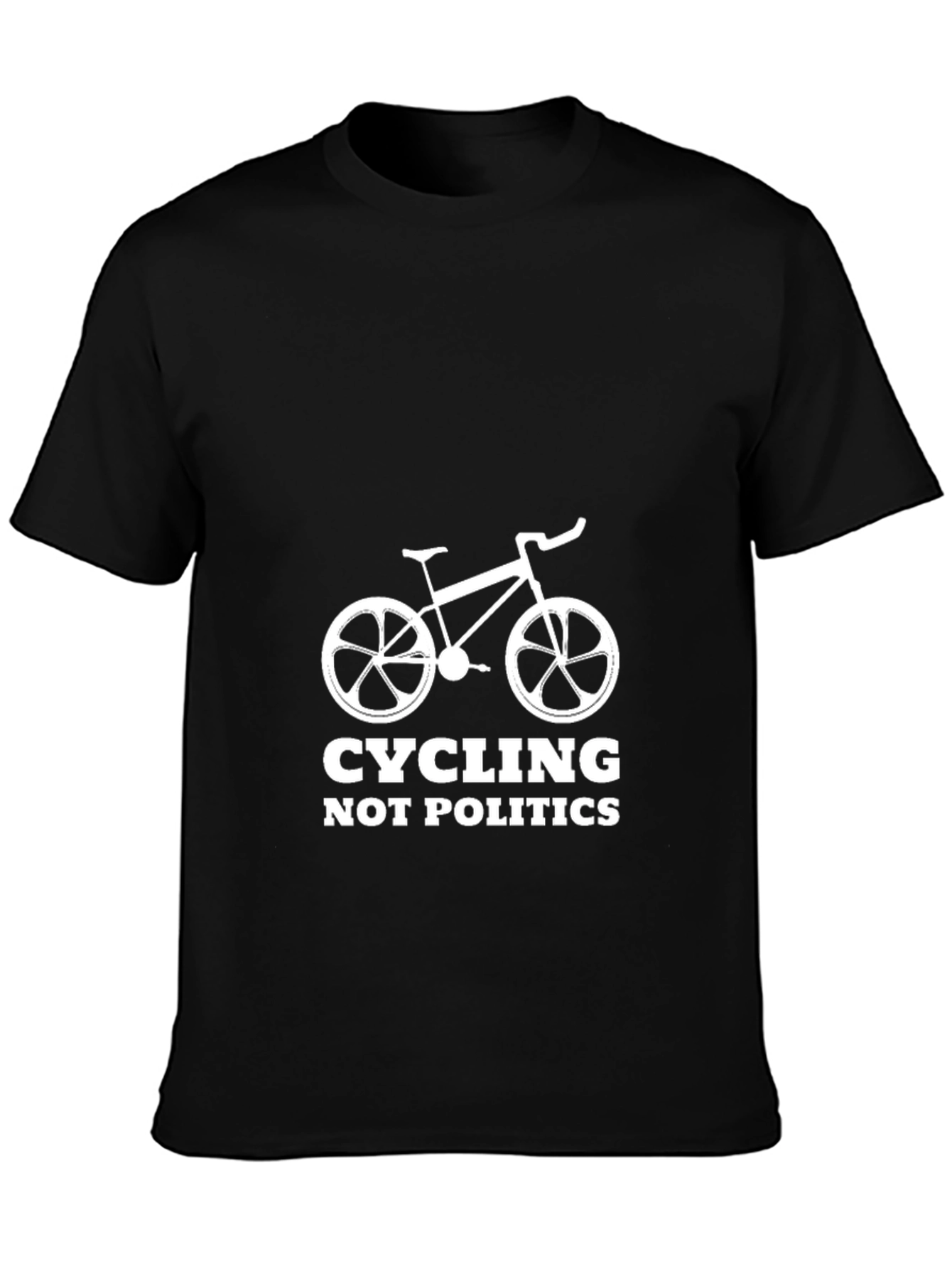 Cycling Not Politics Black T-Shirt