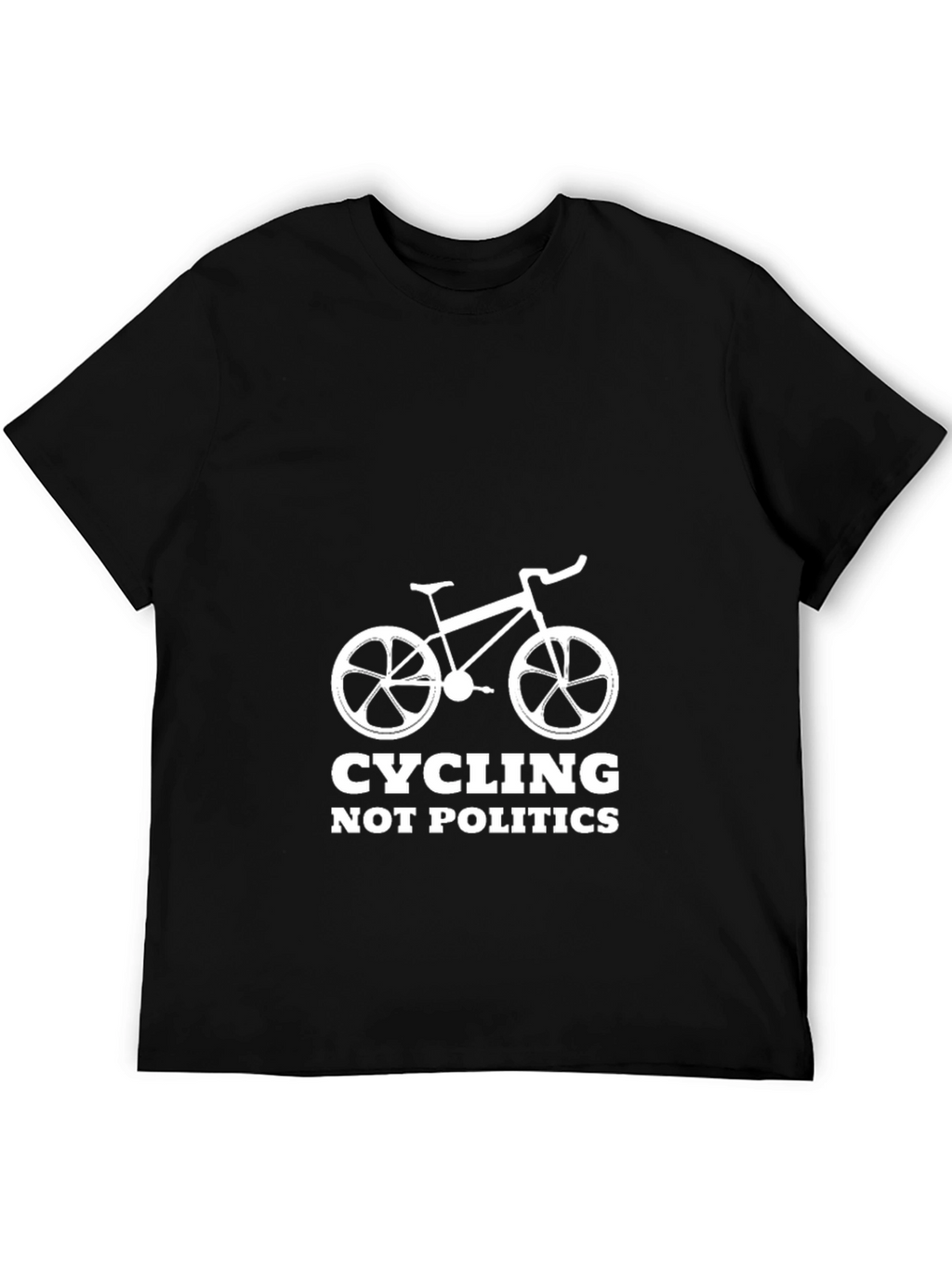 Cycling Not Politics Black T-Shirt