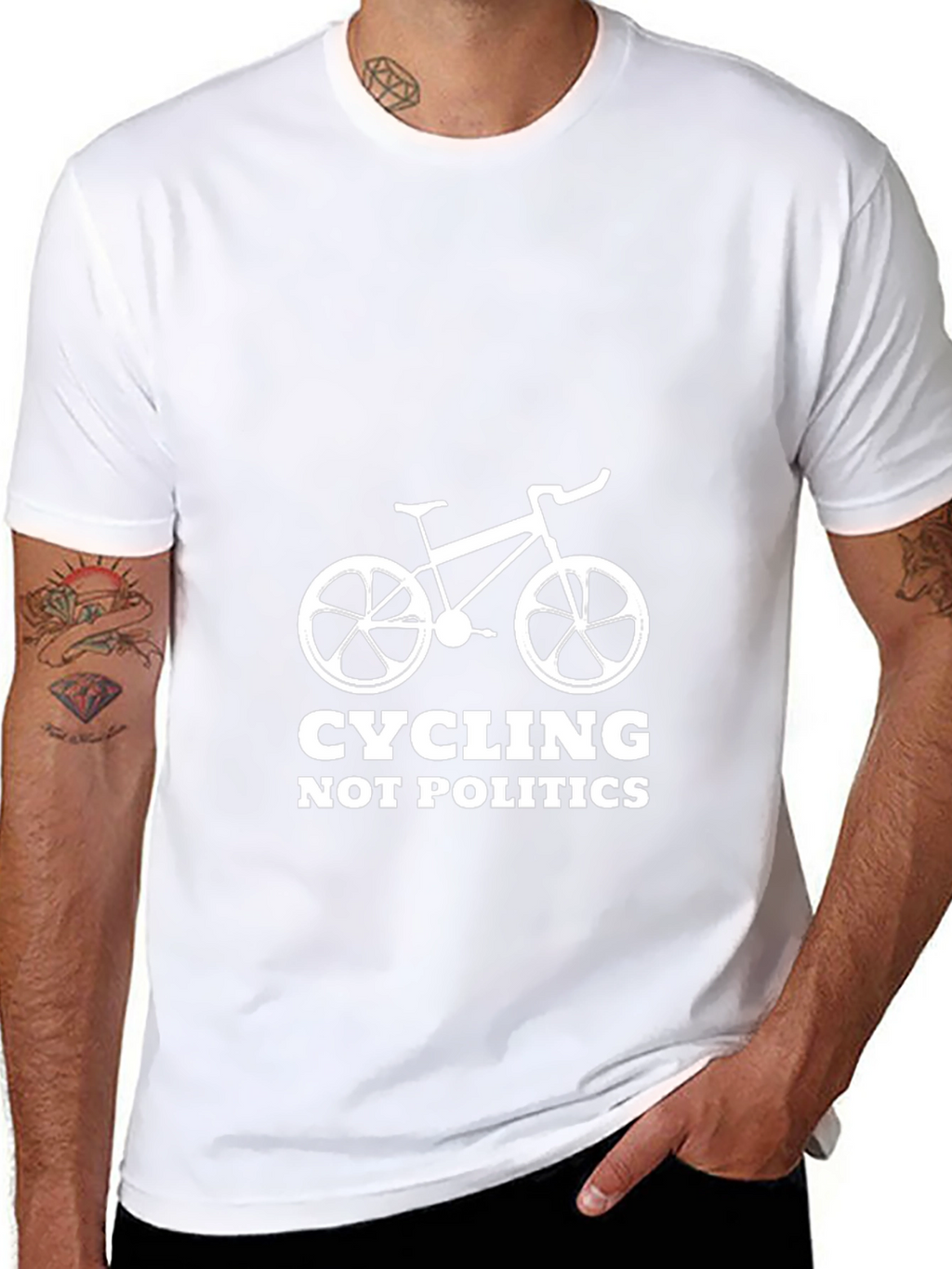 Cycling Not Politics Black T-Shirt