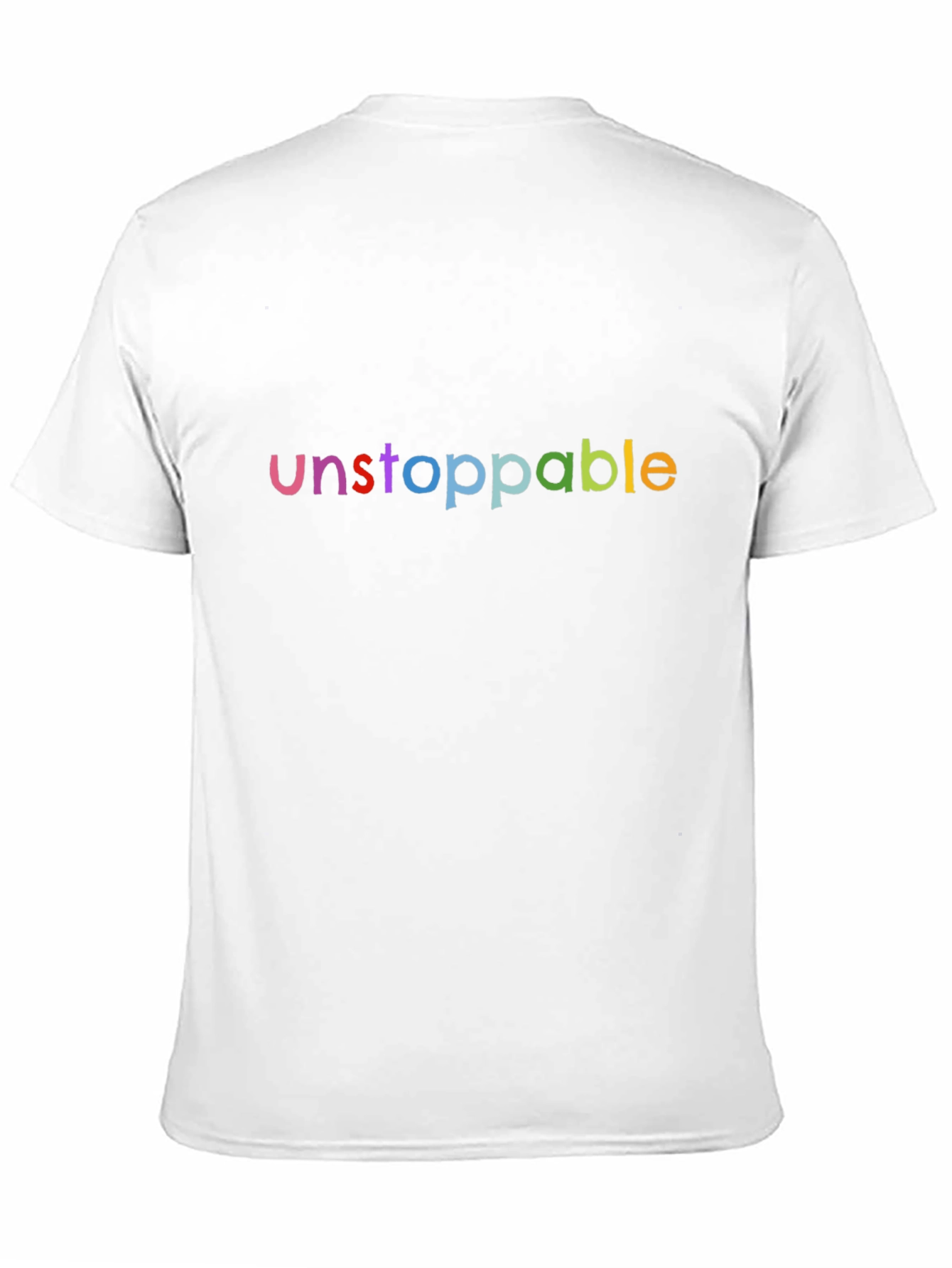 Unstoppable Rainbow Text Black T-Shirt