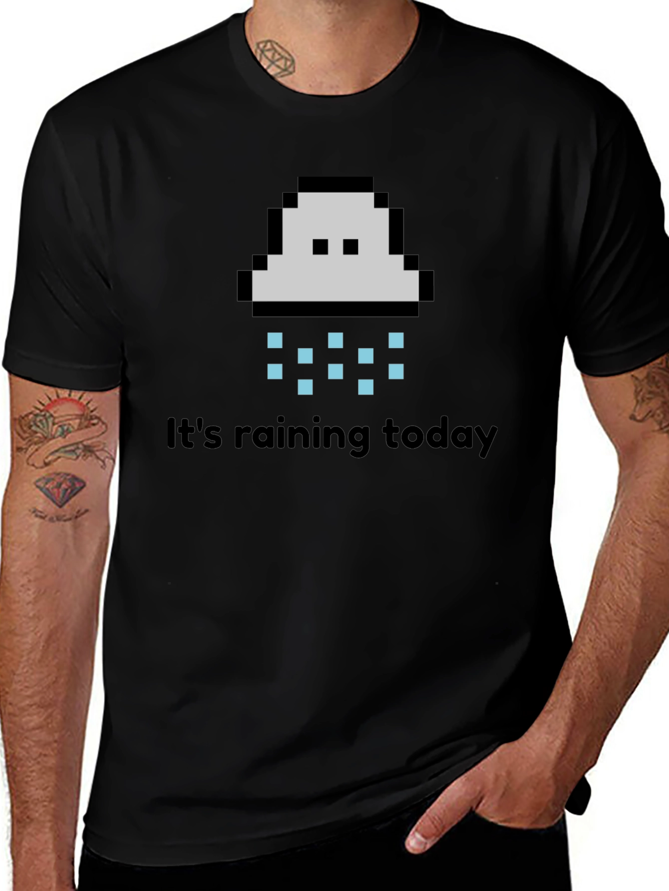 Its Raining Today T-Shirt - Pixel Cloud Design