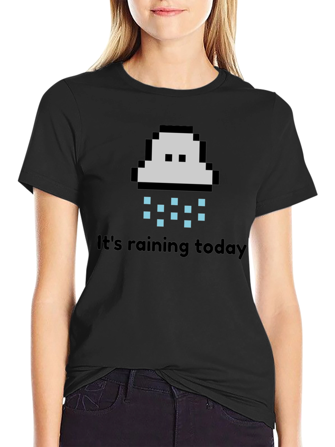 Its Raining Today T-Shirt - Pixel Cloud Design