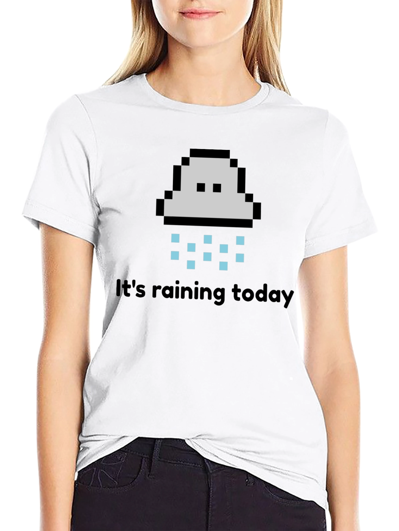 Its Raining Today T-Shirt - Pixel Cloud Design