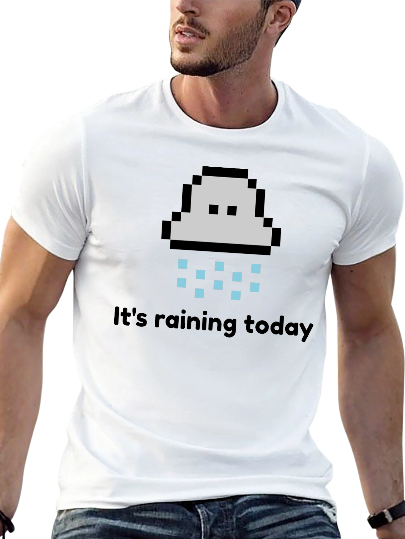Its Raining Today T-Shirt - Pixel Cloud Design