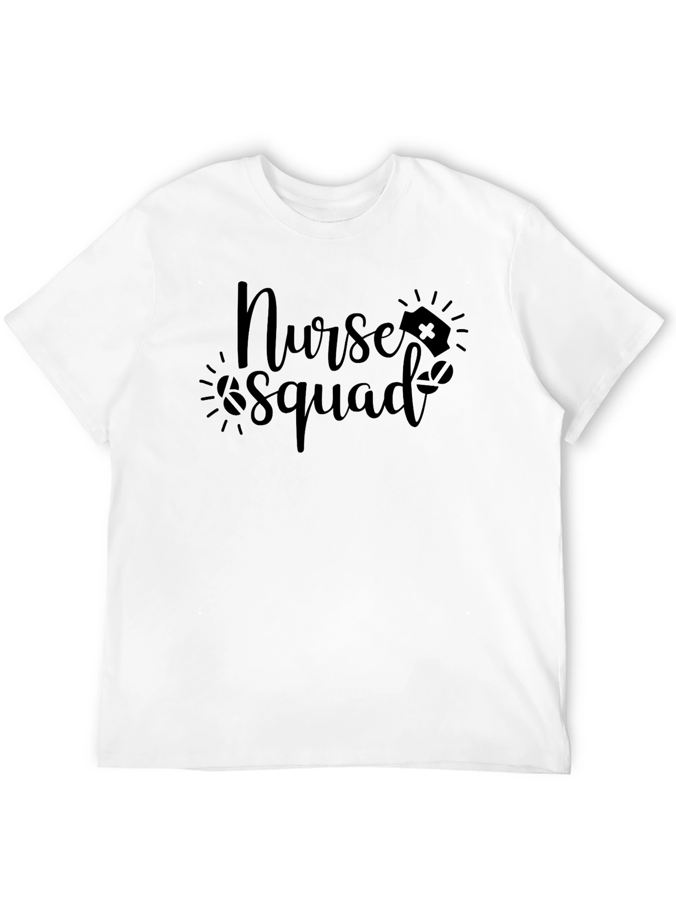 Nurse Squad Graphic T-Shirt - Black Cotton Tee