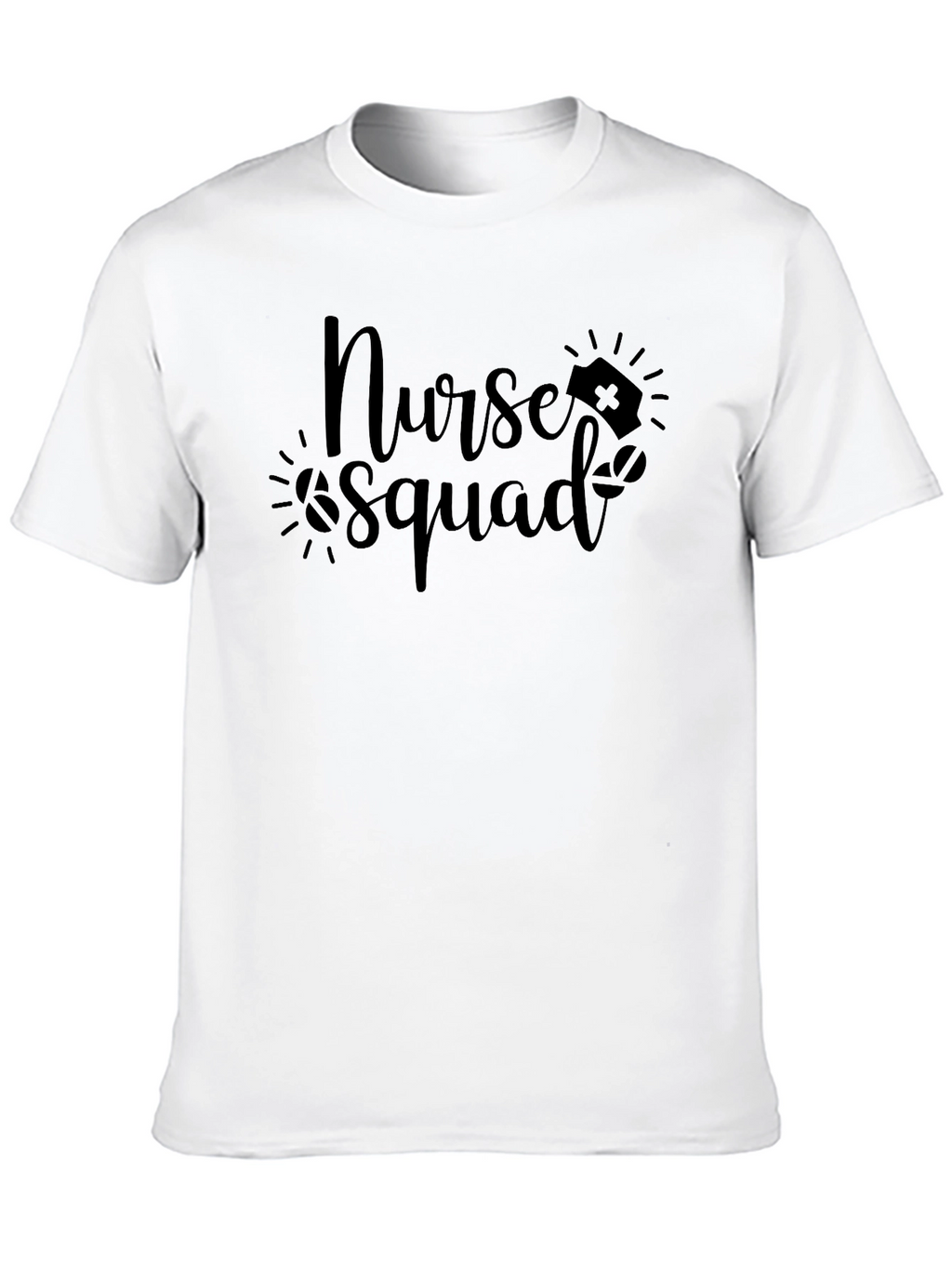Nurse Squad Graphic T-Shirt - Black Cotton Tee