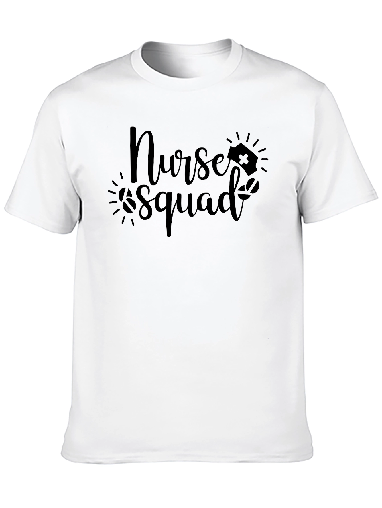 Nurse Squad Graphic T-Shirt - Black Cotton Tee