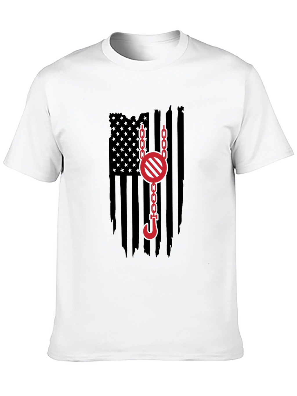 Crane Operator American Flag Graphic Tee