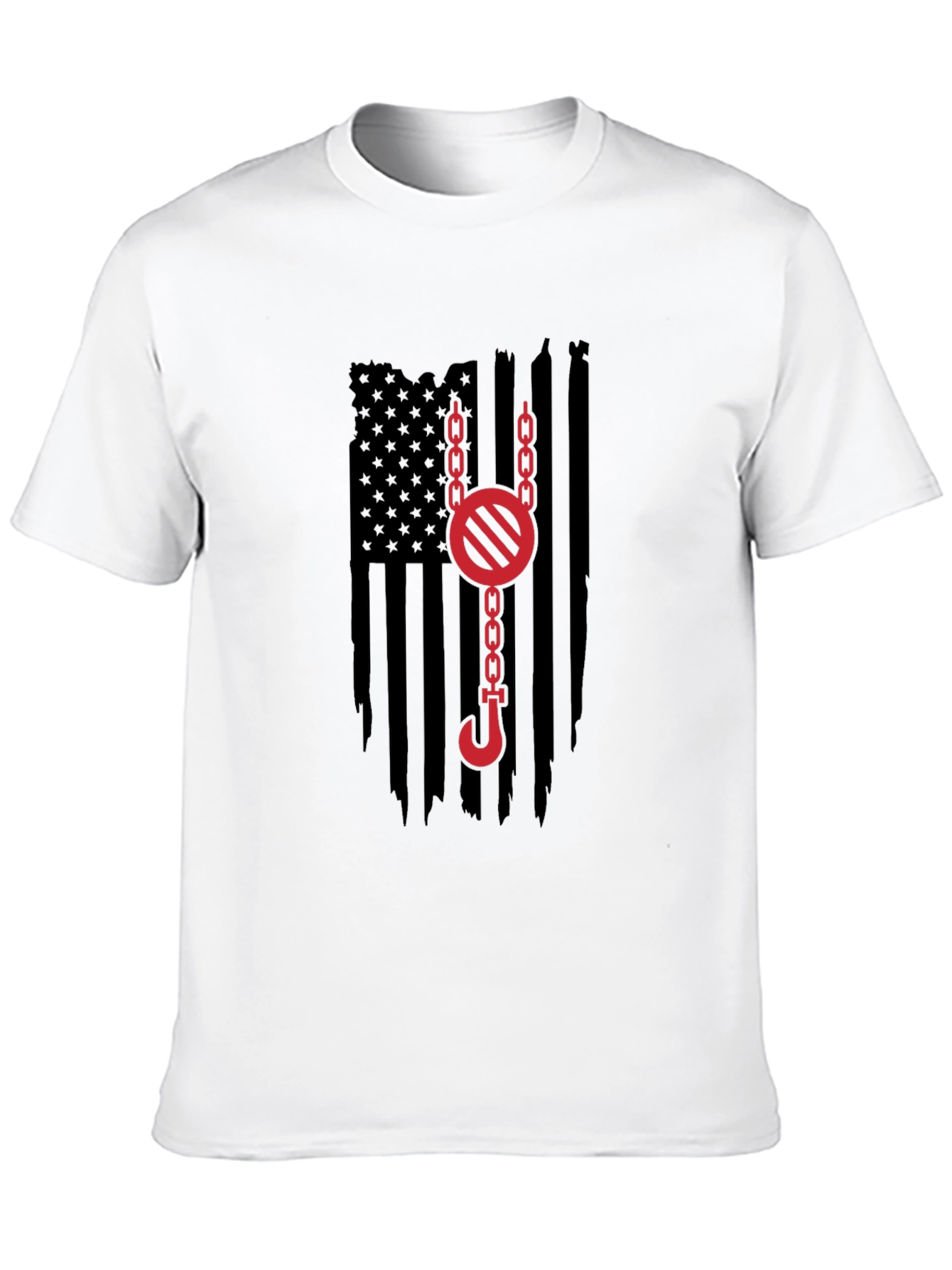Crane Operator American Flag Graphic Tee