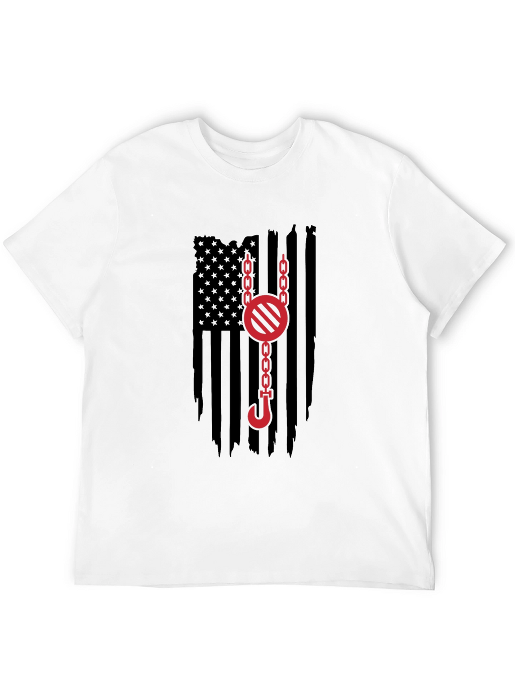 Crane Operator American Flag Graphic Tee
