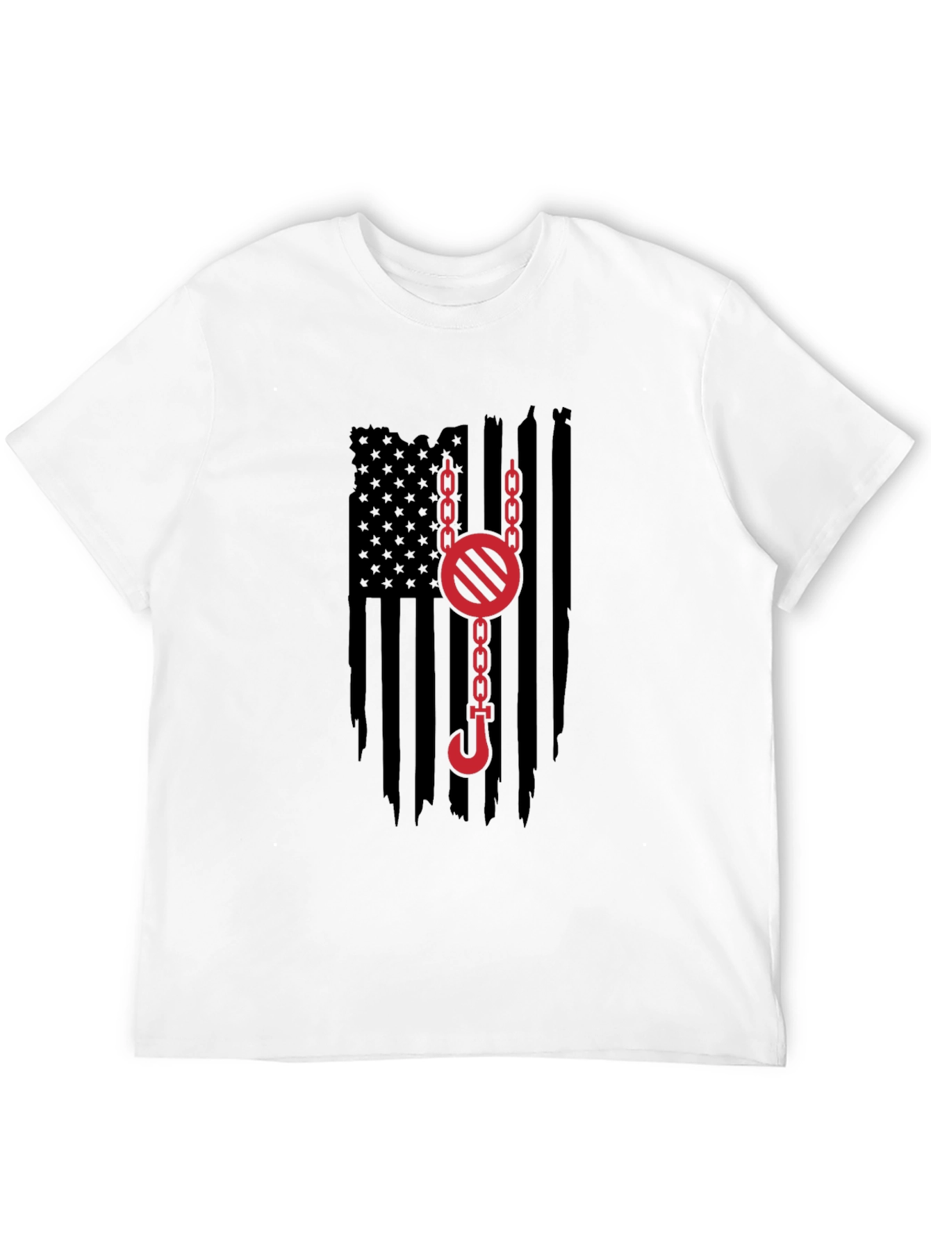 Crane Operator American Flag Graphic Tee