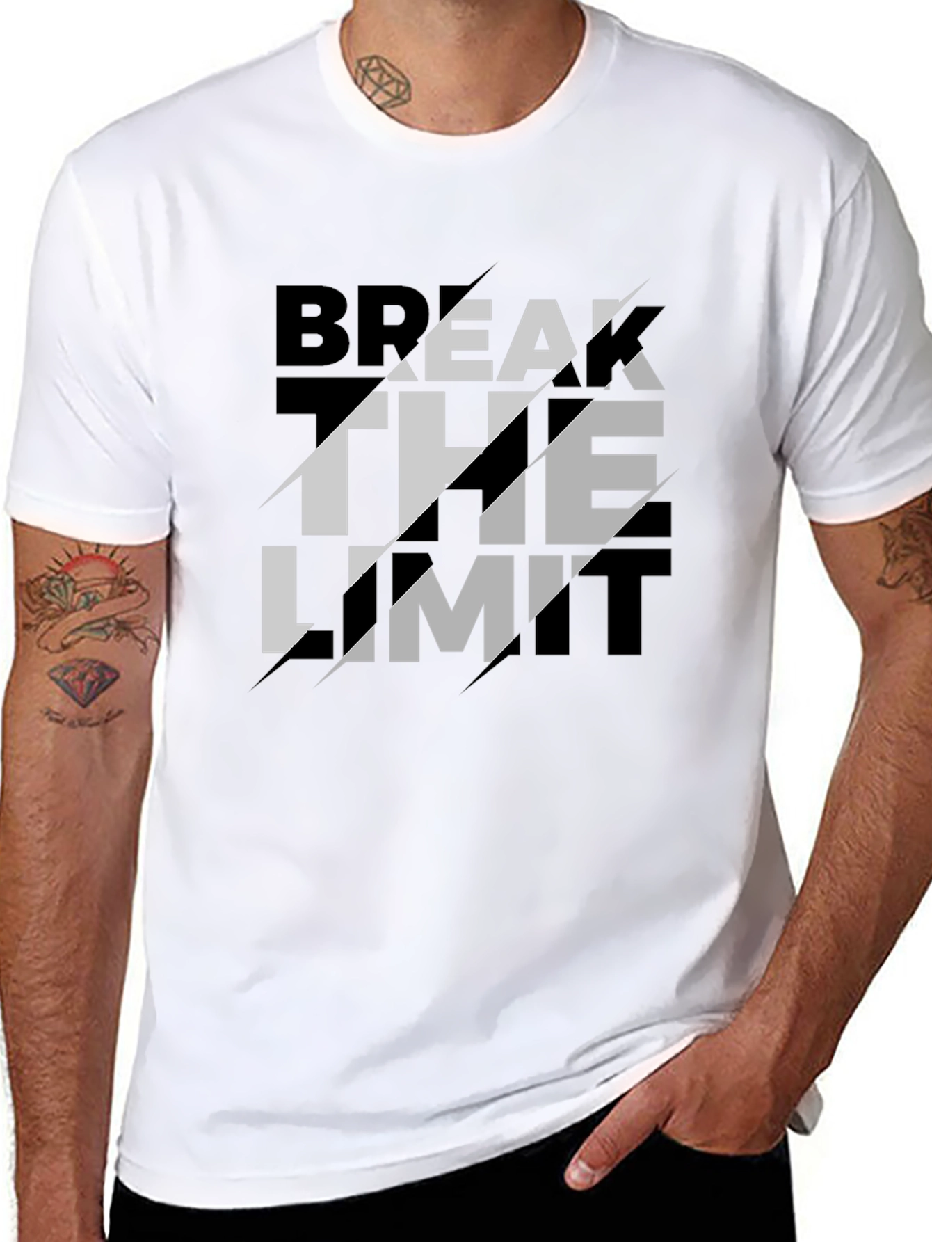 Break The Limit Graphic Black T-Shirt