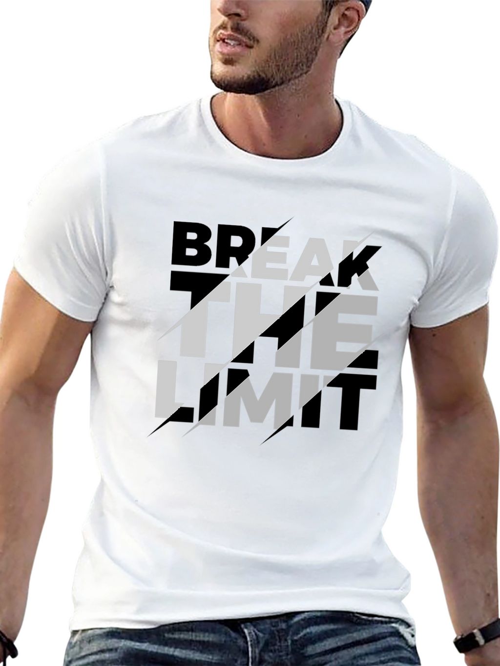 Break The Limit Graphic Black T-Shirt