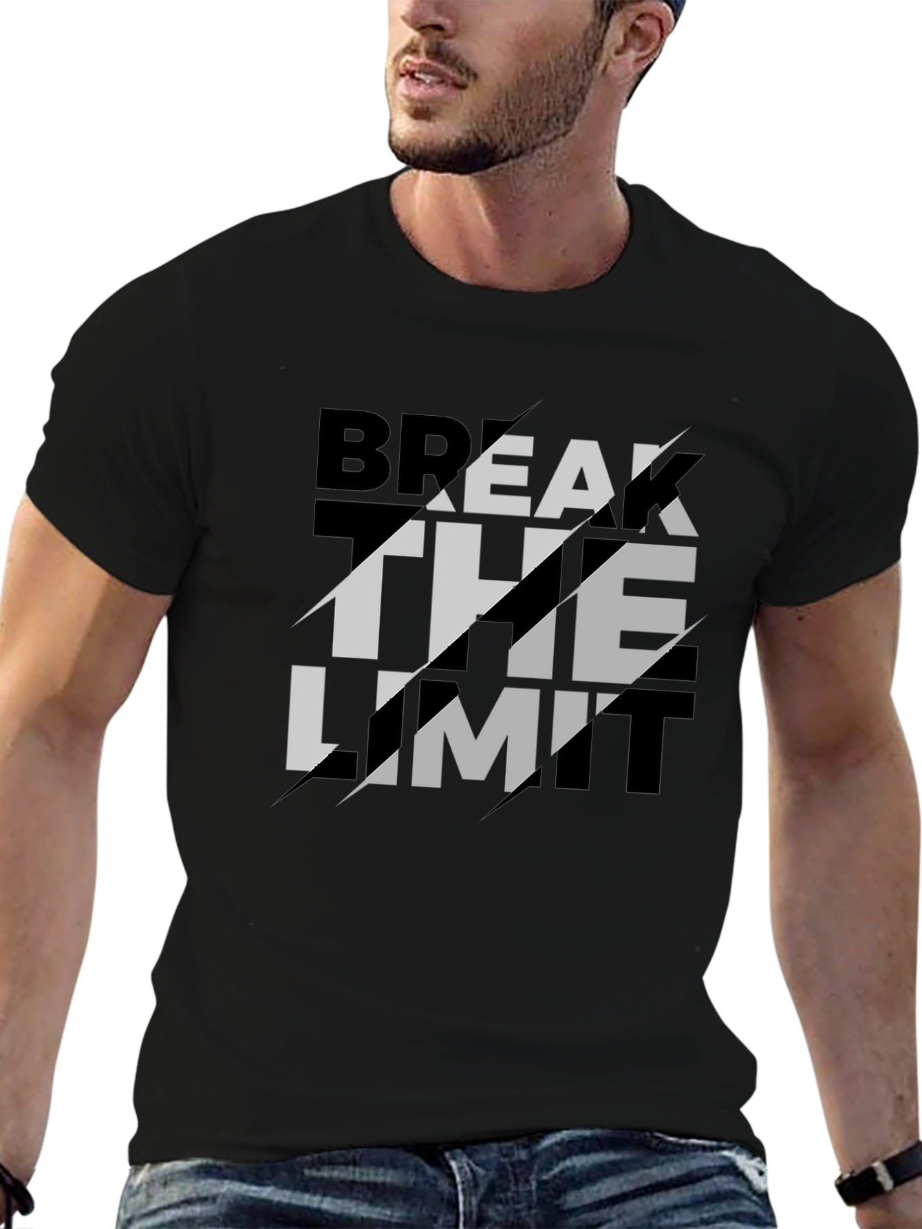 Break The Limit Graphic Black T-Shirt