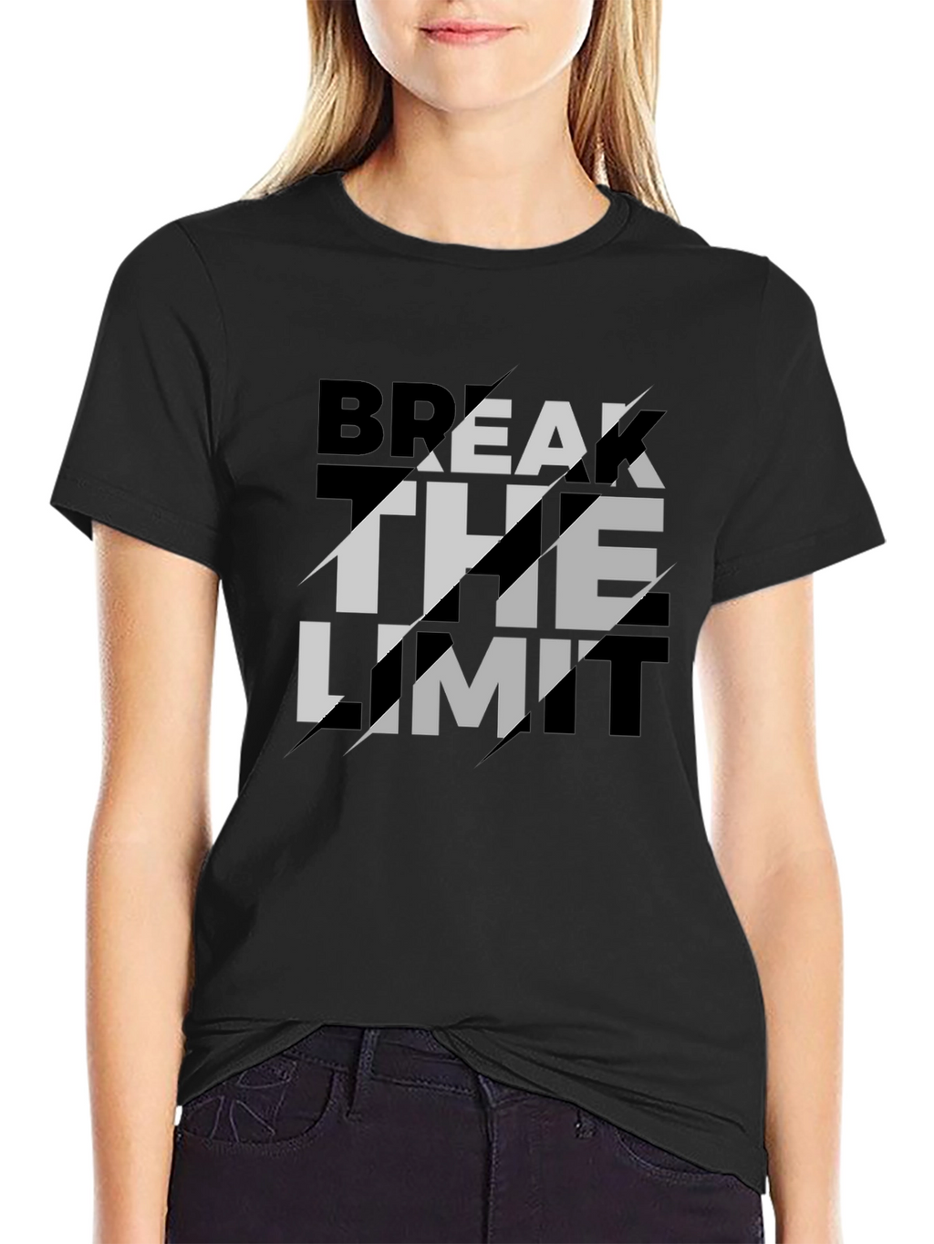 Break The Limit Graphic Black T-Shirt