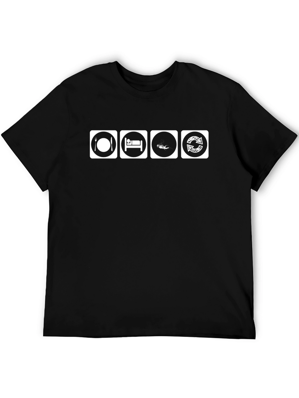 Eat Sleep Dive Repeat Black T-Shirt