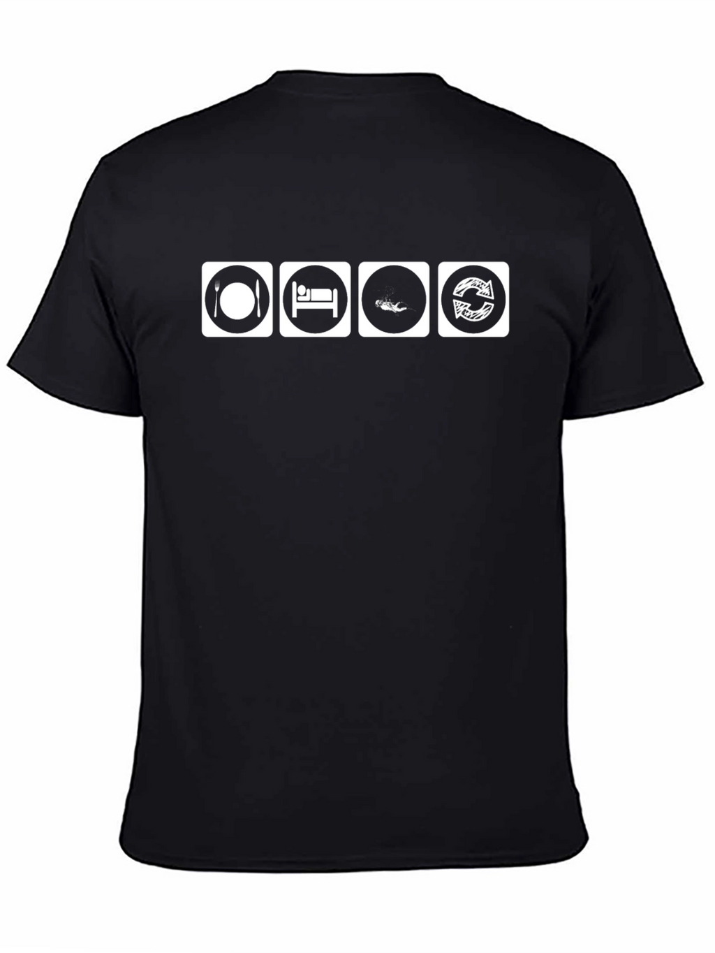 Eat Sleep Dive Repeat Black T-Shirt