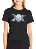 Triple Moon Goddess Pentacle T-Shirt