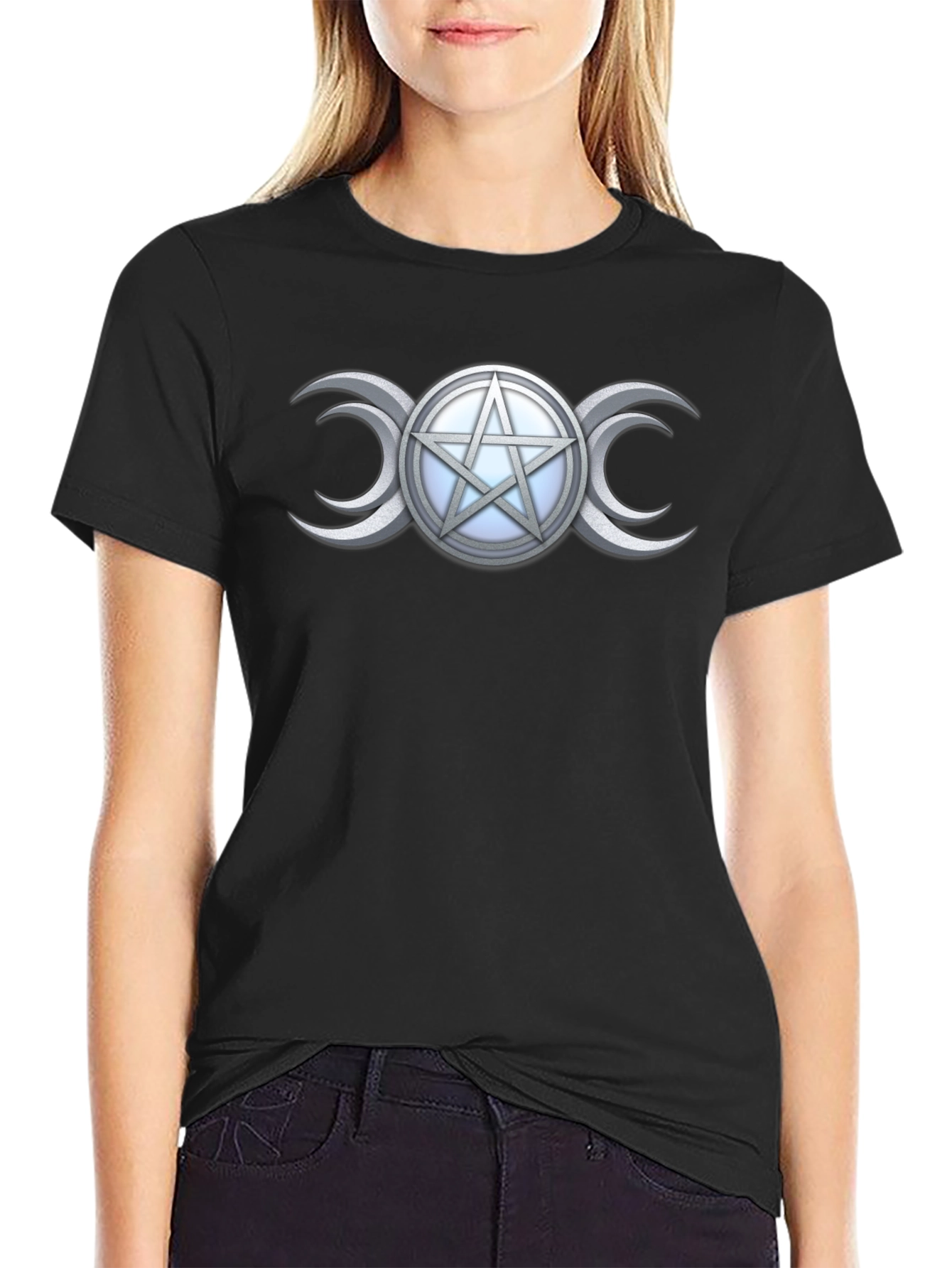 Triple Moon Goddess Pentacle T-Shirt