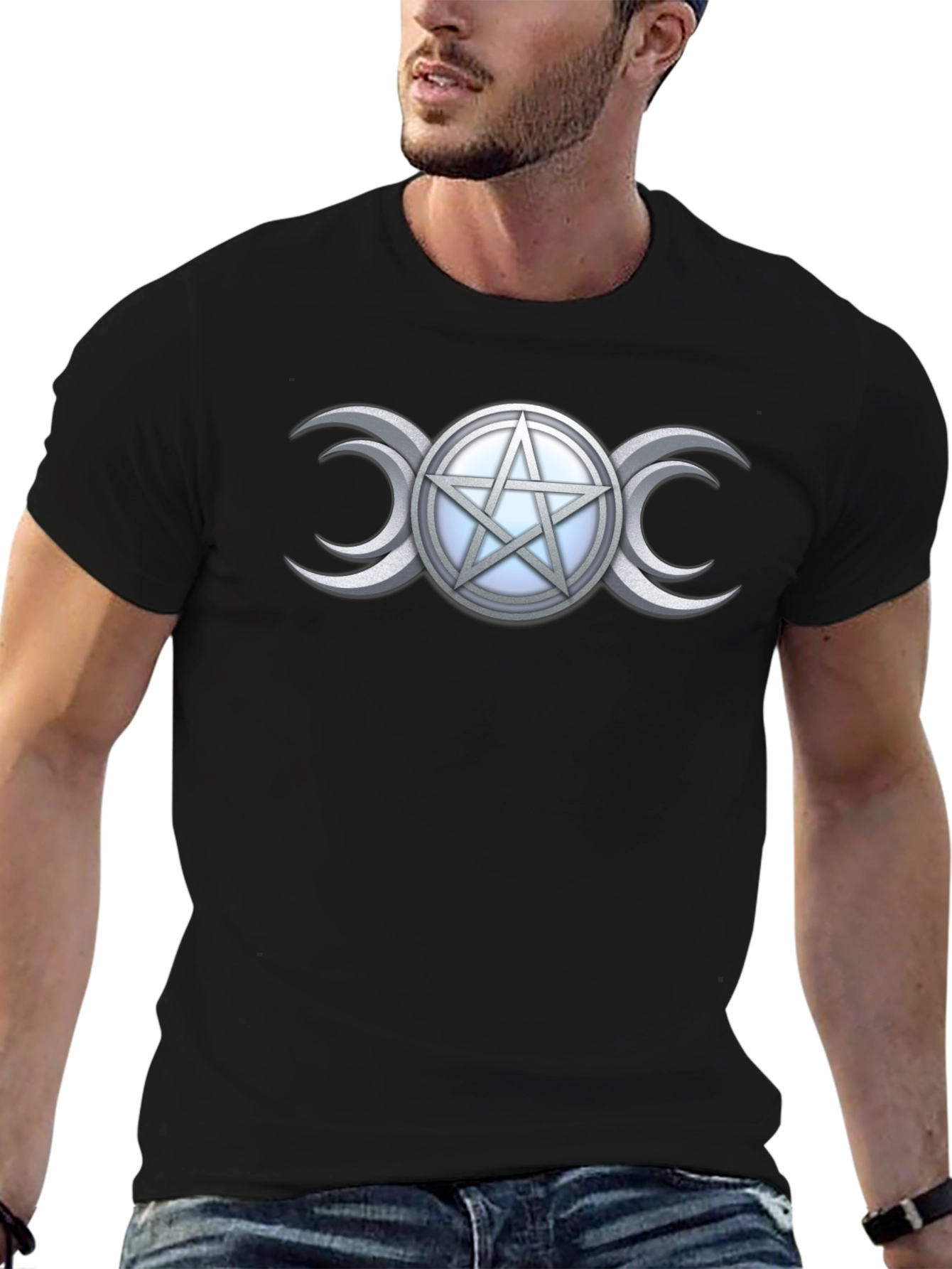 Triple Moon Goddess Pentacle T-Shirt