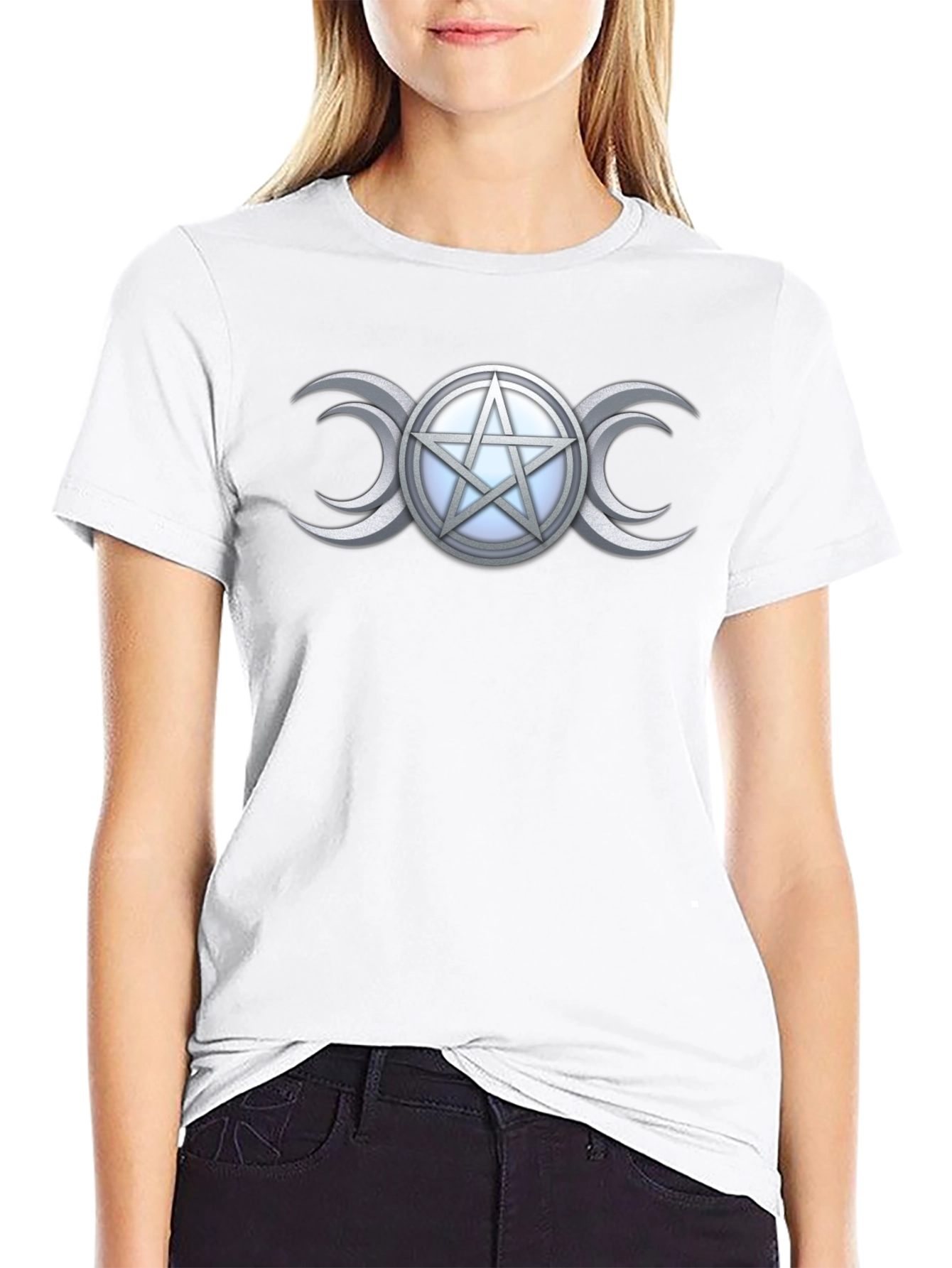 Triple Moon Goddess Pentacle T-Shirt