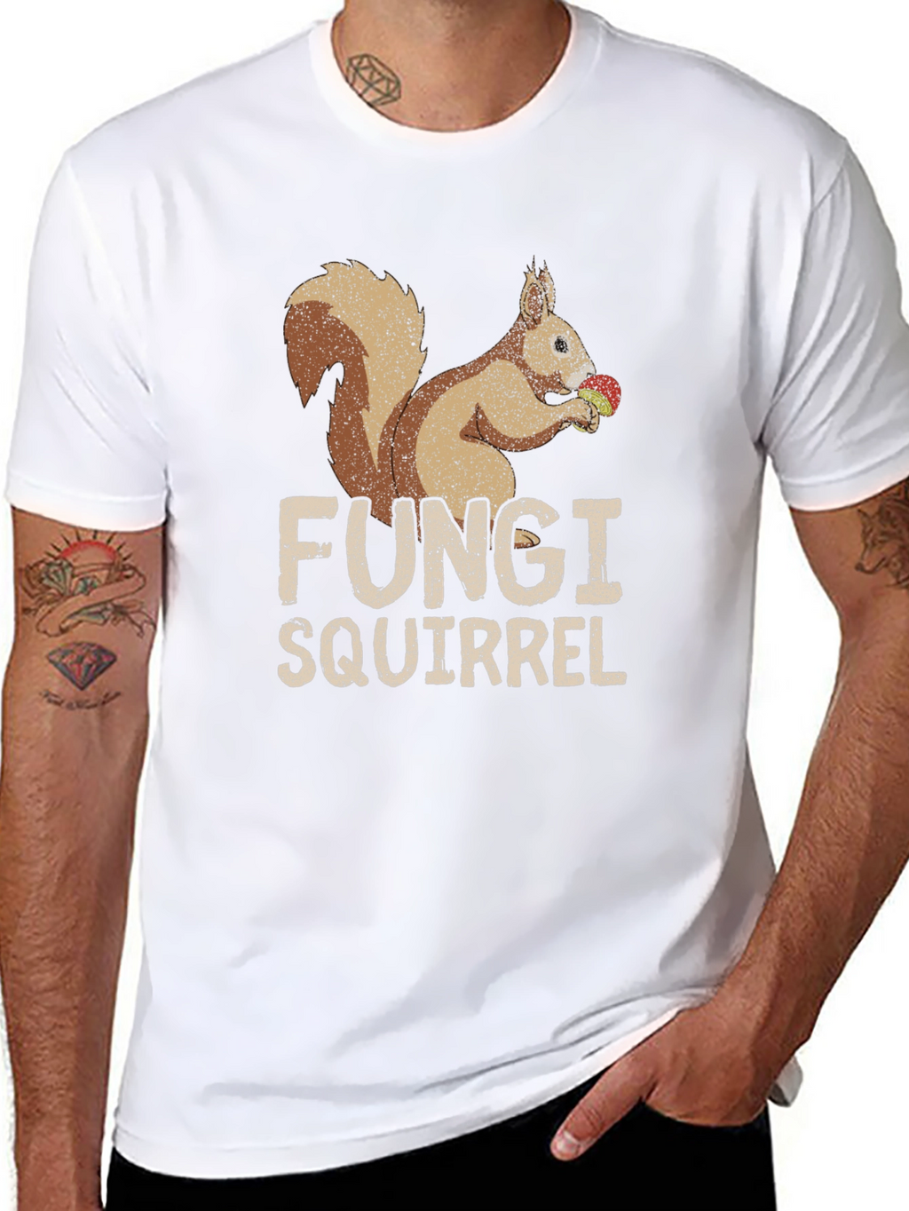 Fungi Squirrel Black T-Shirt